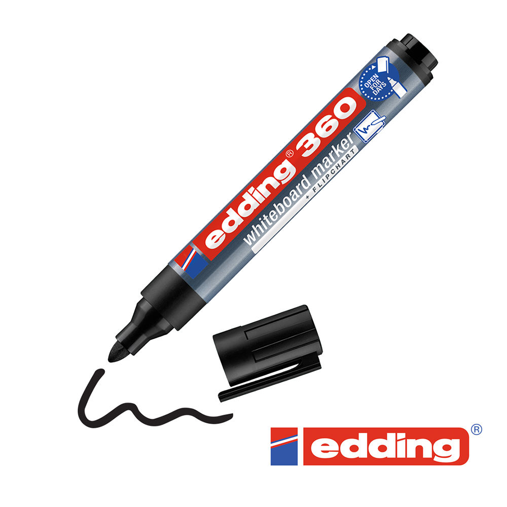 Edding 360 Whiteboard-Marker 1,5-3mm, schwarz