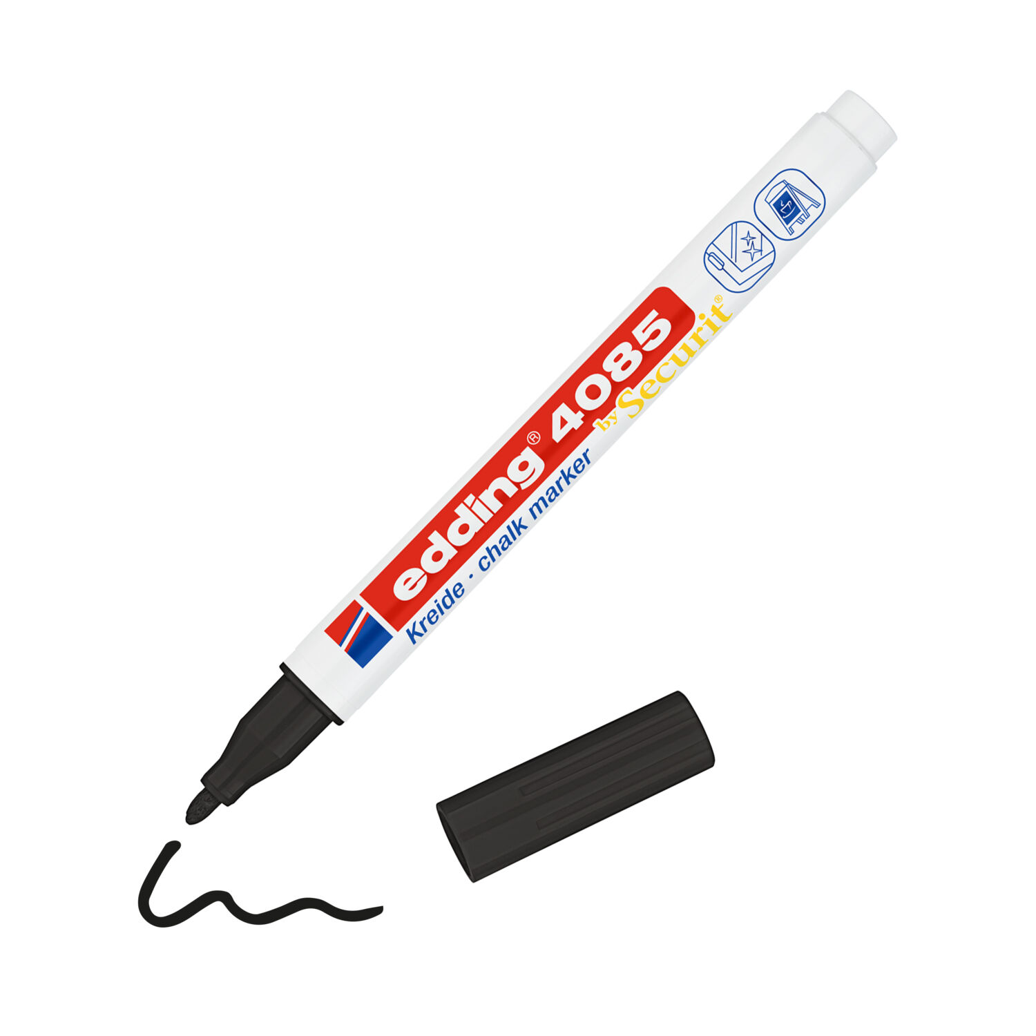 NEU Edding 4085 Kreidemarker 1-2mm, schwarz