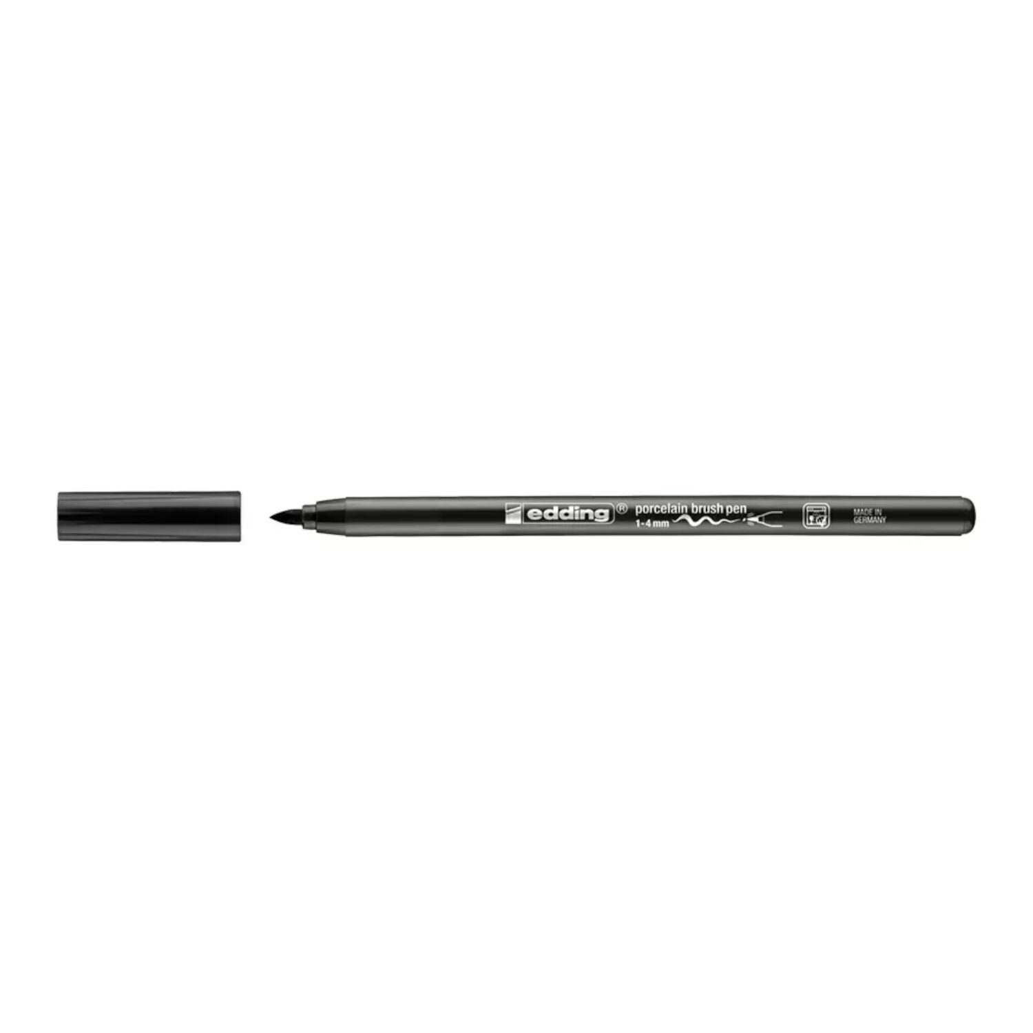 Edding 4200 Porzellanstift 1-4mm, schwarz, Brushpen