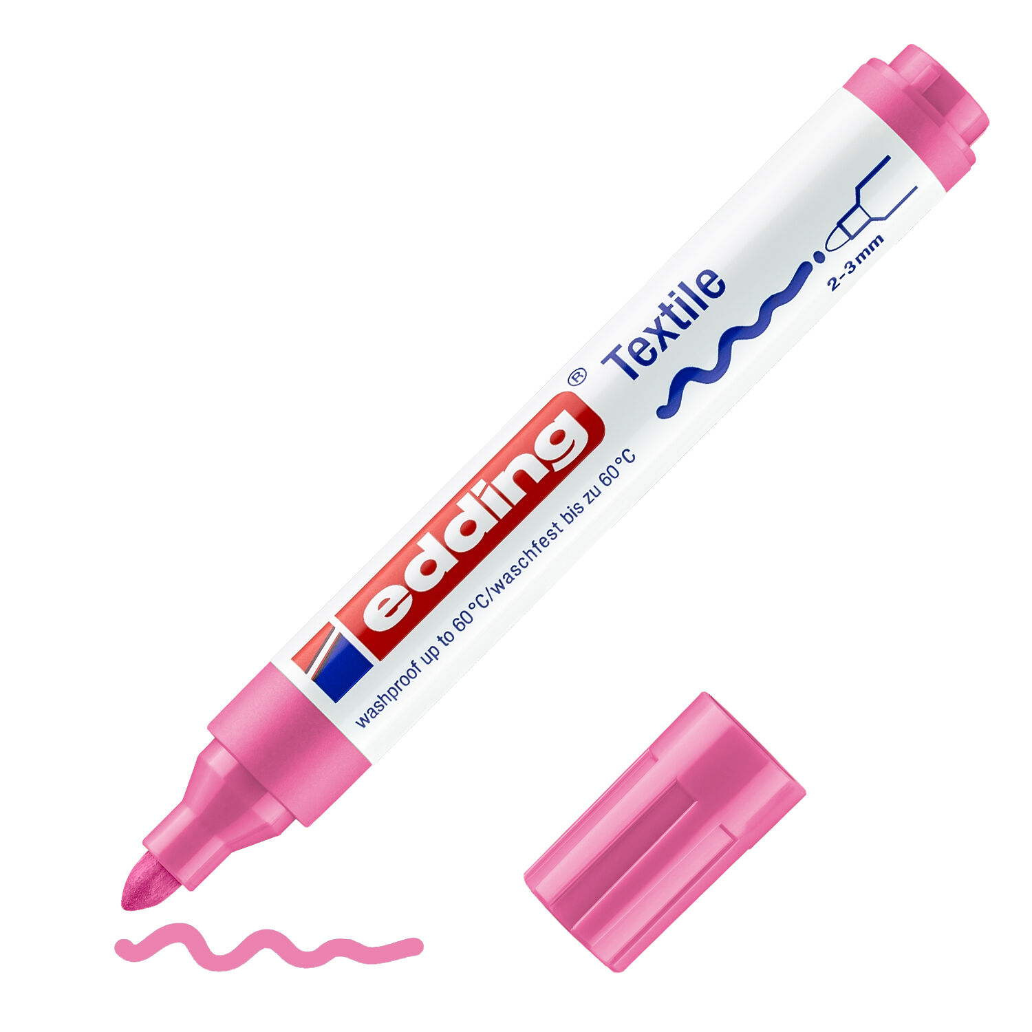 NEU Edding 4500 Textilmarker, Rundspitze 2-3 mm, Stoffmalstift, Textilstift zum Stoff bemalen, Pink