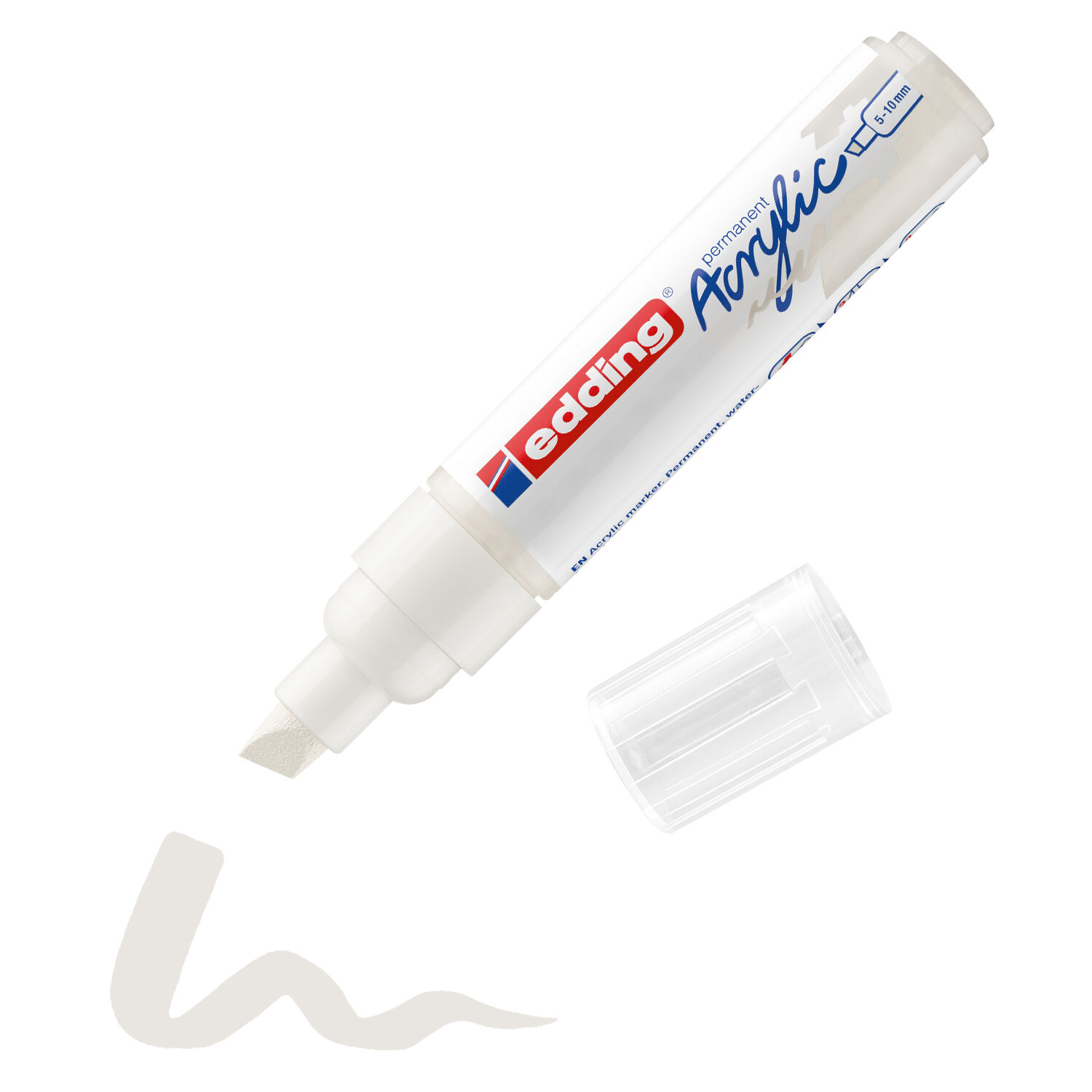 NEU Edding 5000 Acrylmarker breit, breite Keilspitze 5-10 mm, Universal-Acrylstift, wasserfest, Wei