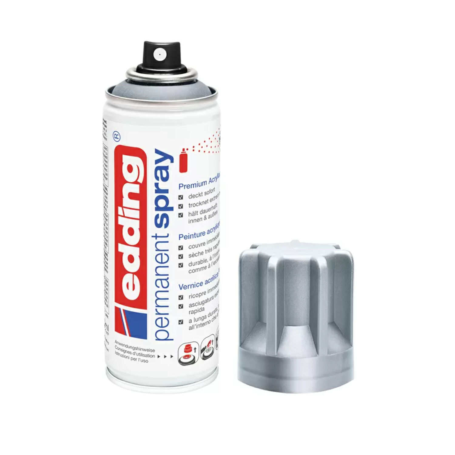 Edding 5200 Permanent-Spray 200ml, silber