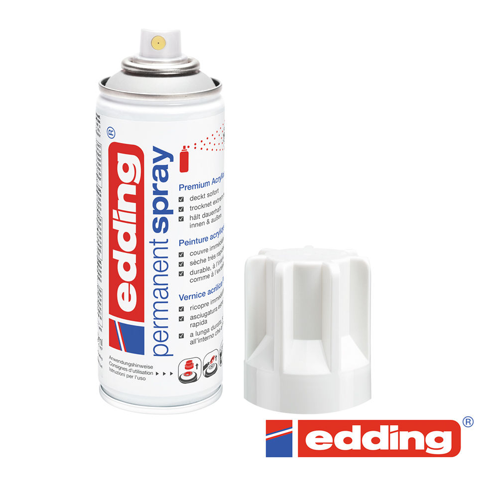 Edding 5200 Permanent-Spray 200ml, verkehrsweiss glnzend RAL9016