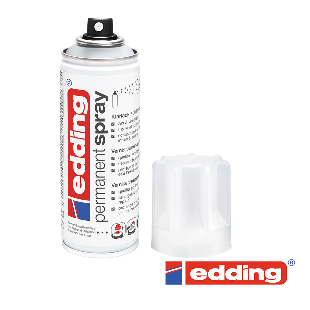 Edding 5200 Permanent-Spray 200ml, Klarlack seidenmatt