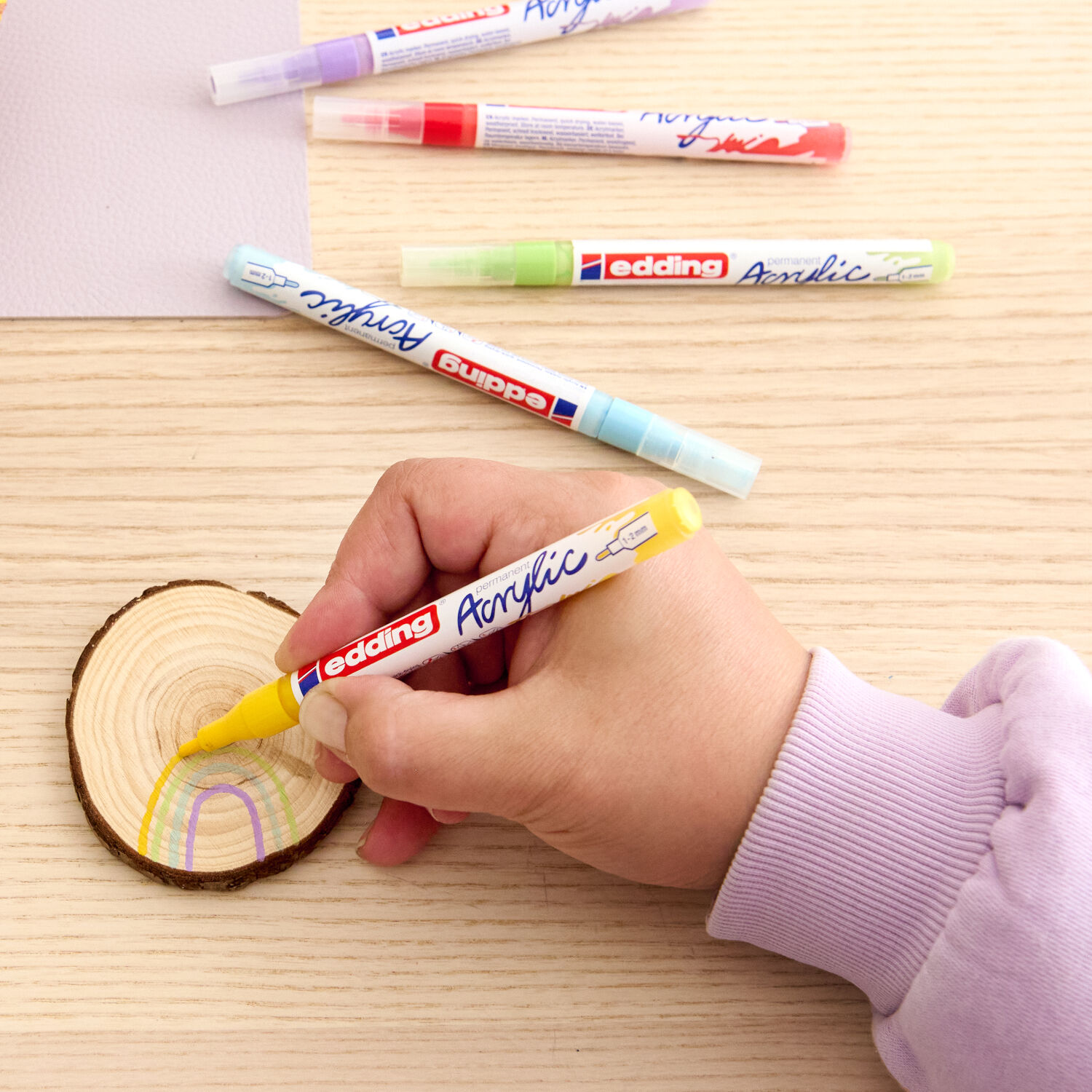 Edding 5300 Acrylmarker Fein, Spitze 1-2 mm, 5er-Set Rainbow Bild 3