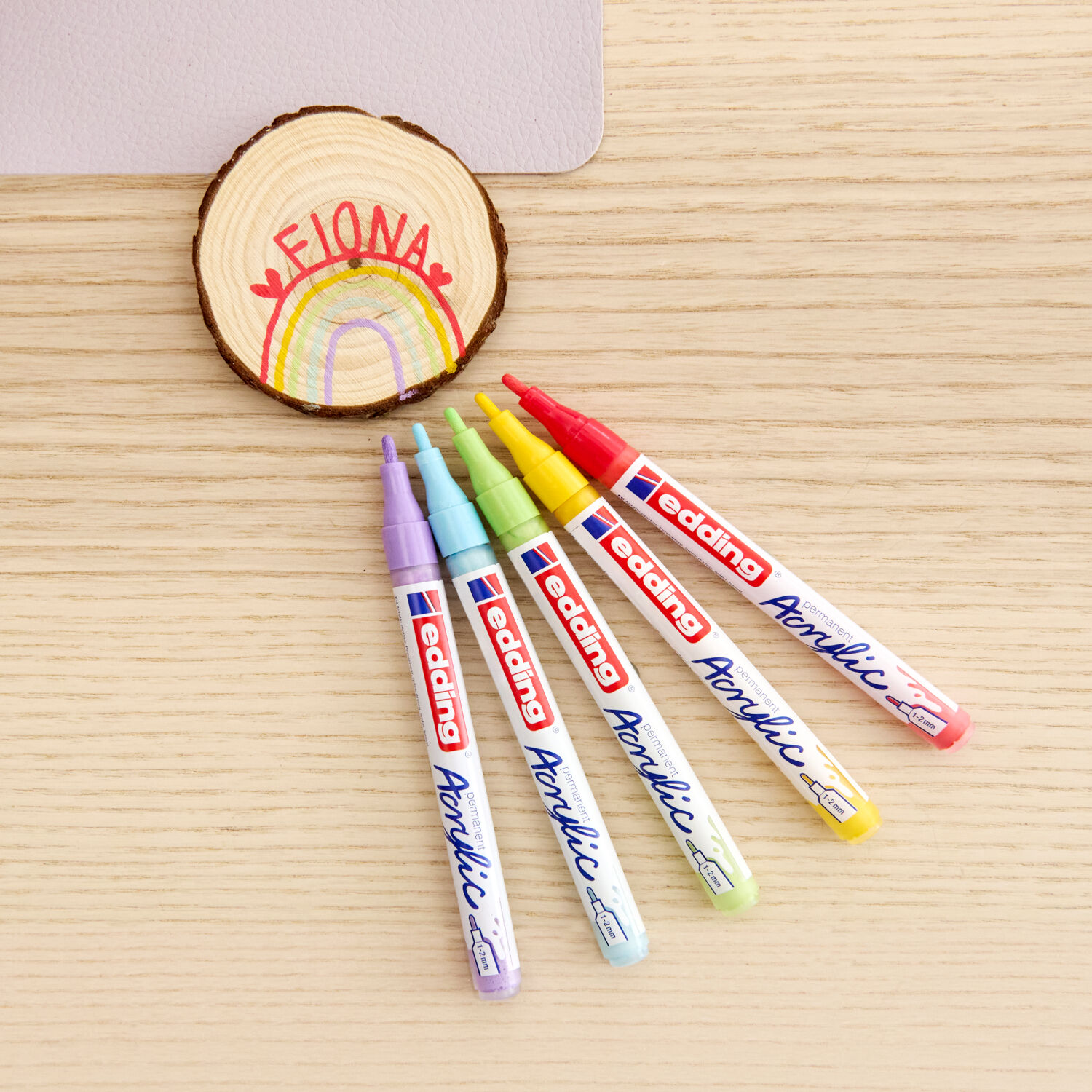 Edding 5300 Acrylmarker Fein, Spitze 1-2 mm, 5er-Set Rainbow Bild 4