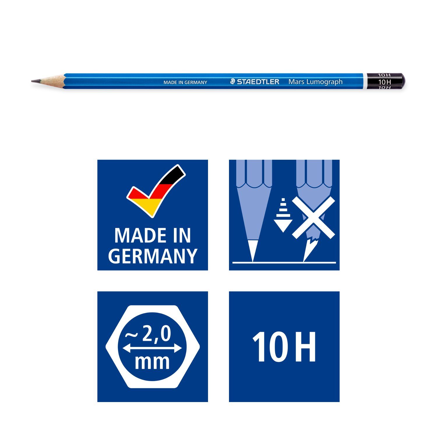 Staedtler Bleistift, Mars Lumograph 100, 1 Stck, Hrtegrad: 10H Bild 5