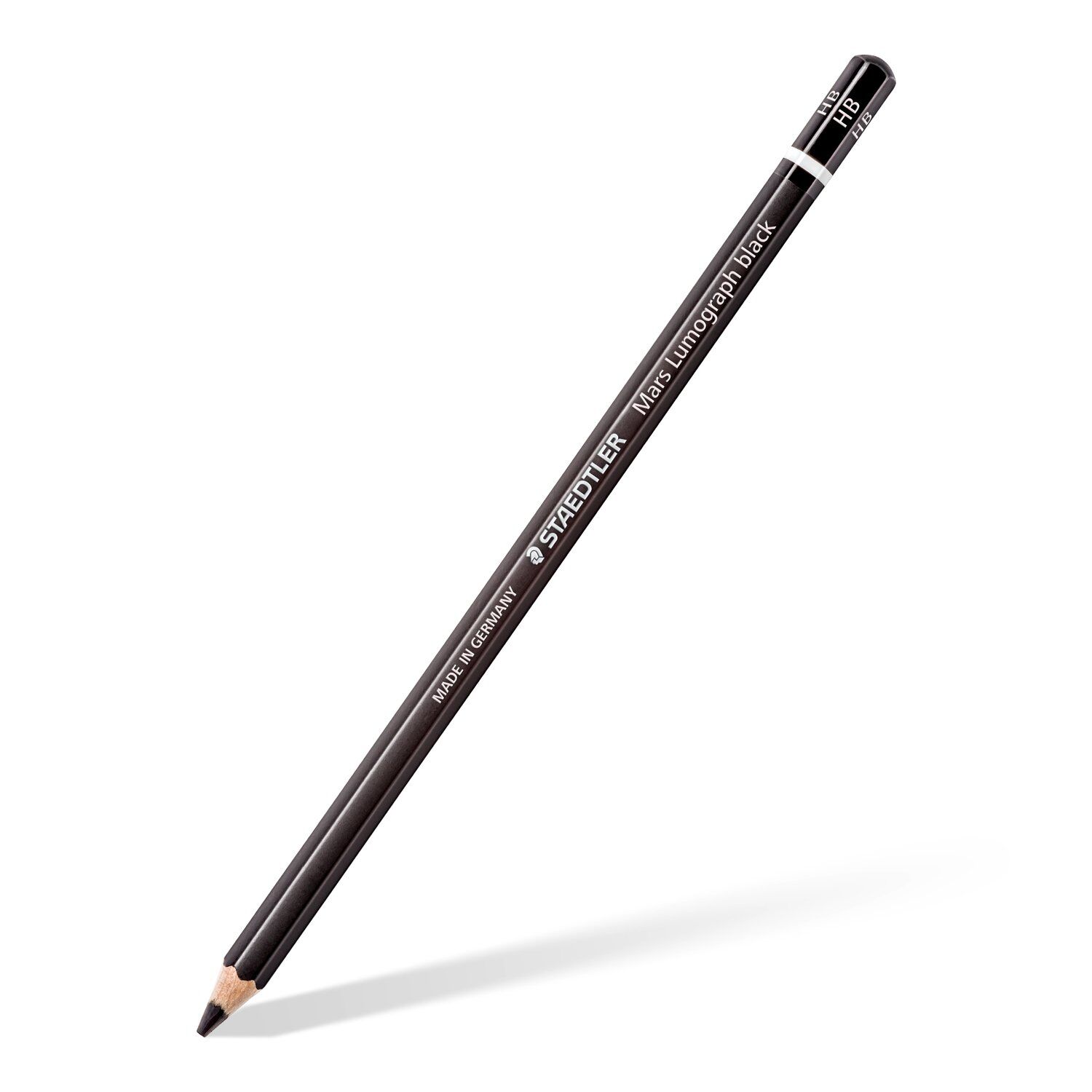 Staedtler schwarzer Zeichenbleistift, Mars Lumograph Black 100B, 1 Stck Hrtegrad: HB