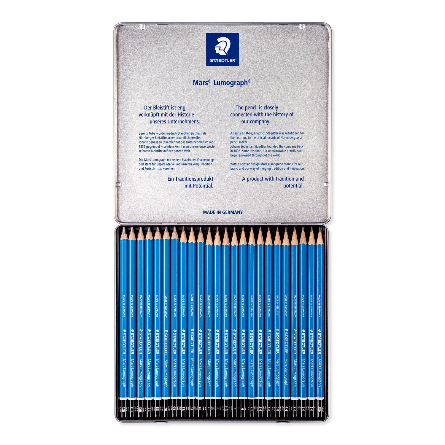 Staedtler Bleistift- Set, Mars Lumograph 100, 24 Stck, sortierte Hrtegrade Bild 2