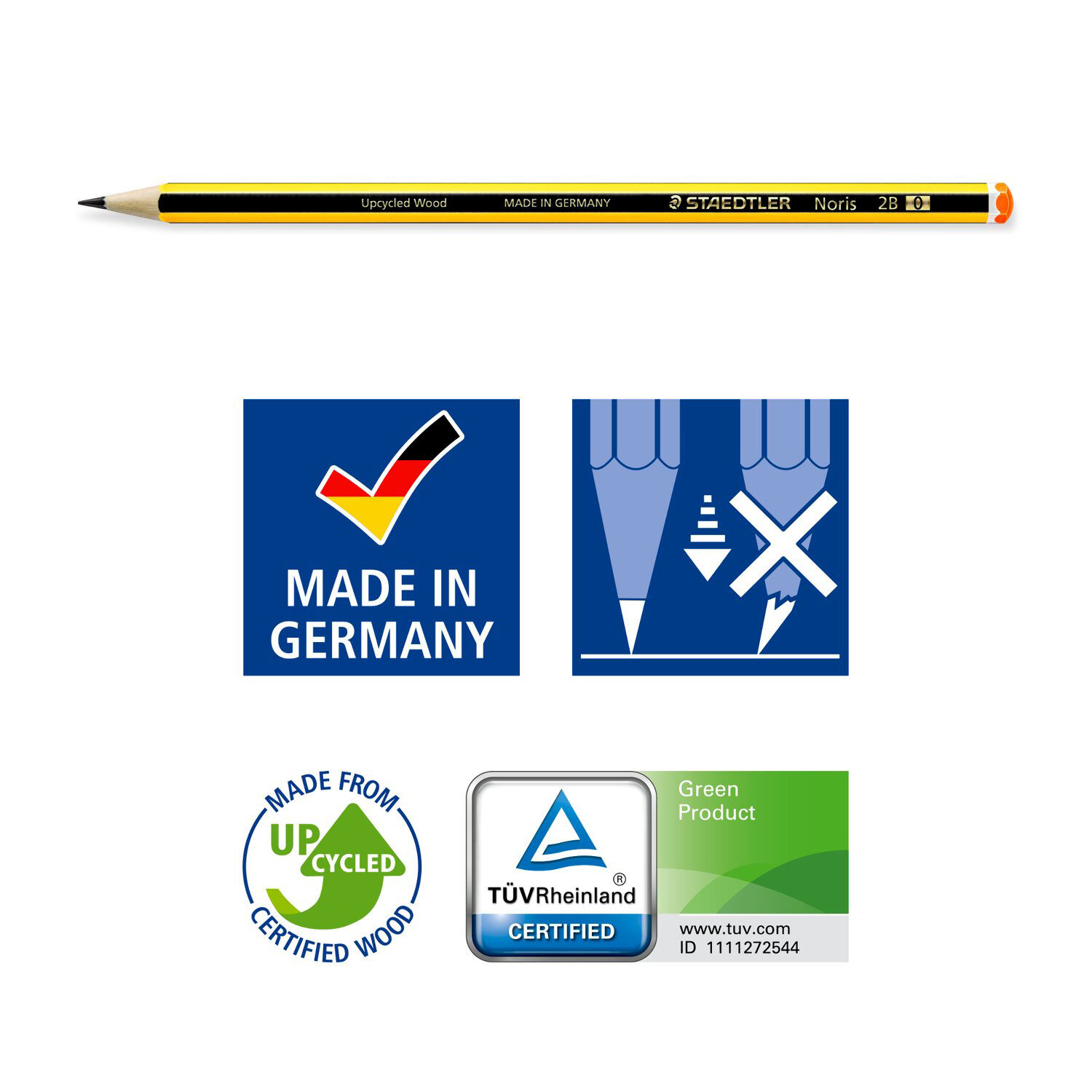 Staedtler Bleistift, Noris 120, Sechskant, 1 Stck, Hrtegrad: 2B Bild 4
