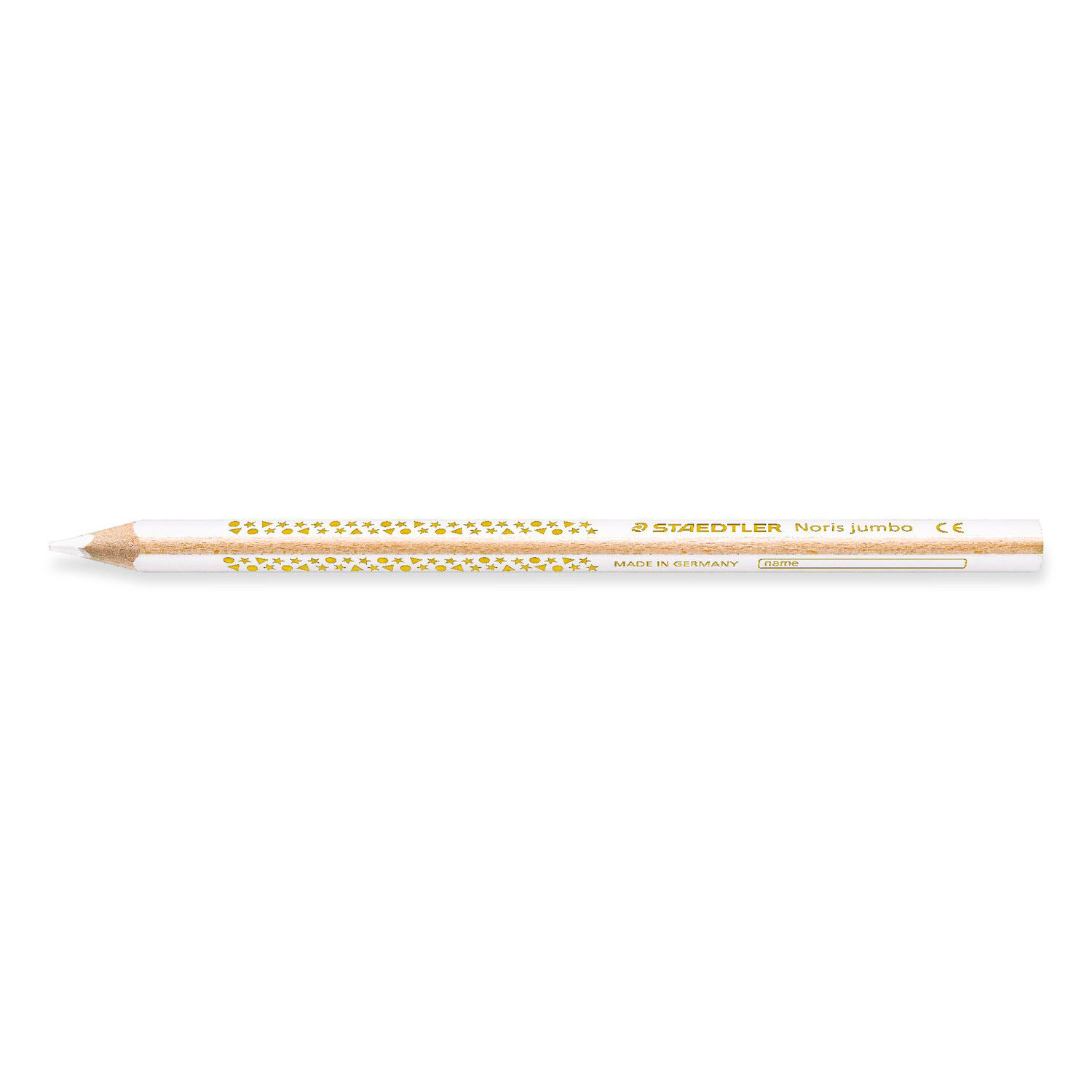Staedtler Buntstift Dreikant, Noris Jumbo, Mine 4 mm, 1 Stift, Wei