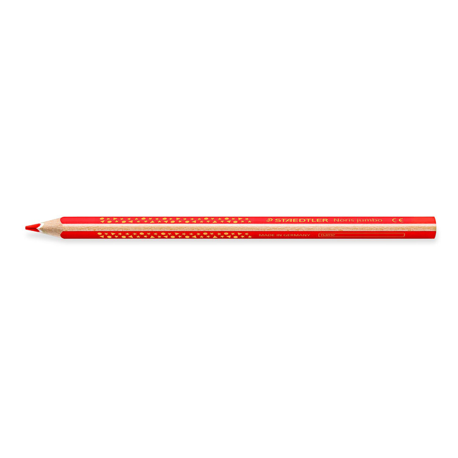 Staedtler Buntstift Dreikant, Noris Jumbo, Mine 4 mm, 1 Stift, Rot