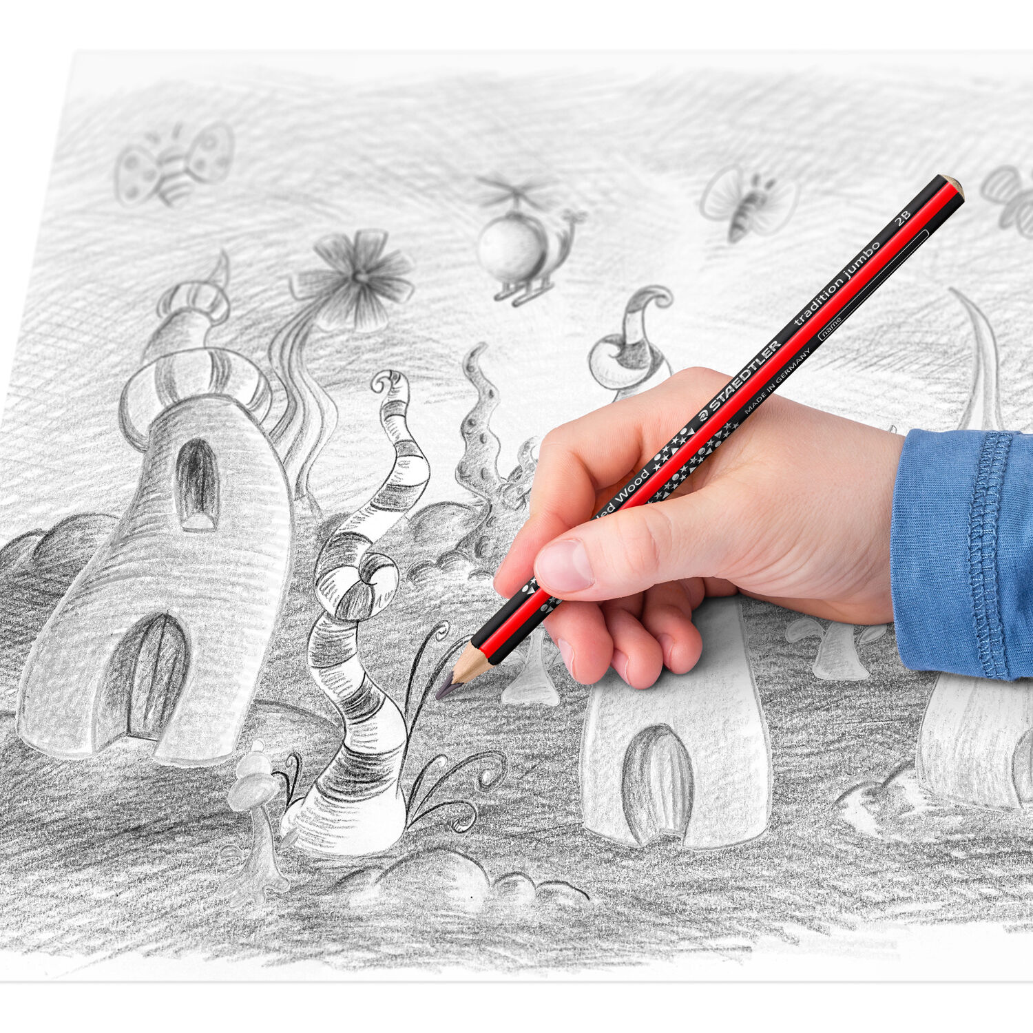 Staedtler Bleistift Tradition Jumbo, Mine 4 mm, 1 Stift, Hrtegrad: HB Bild 3