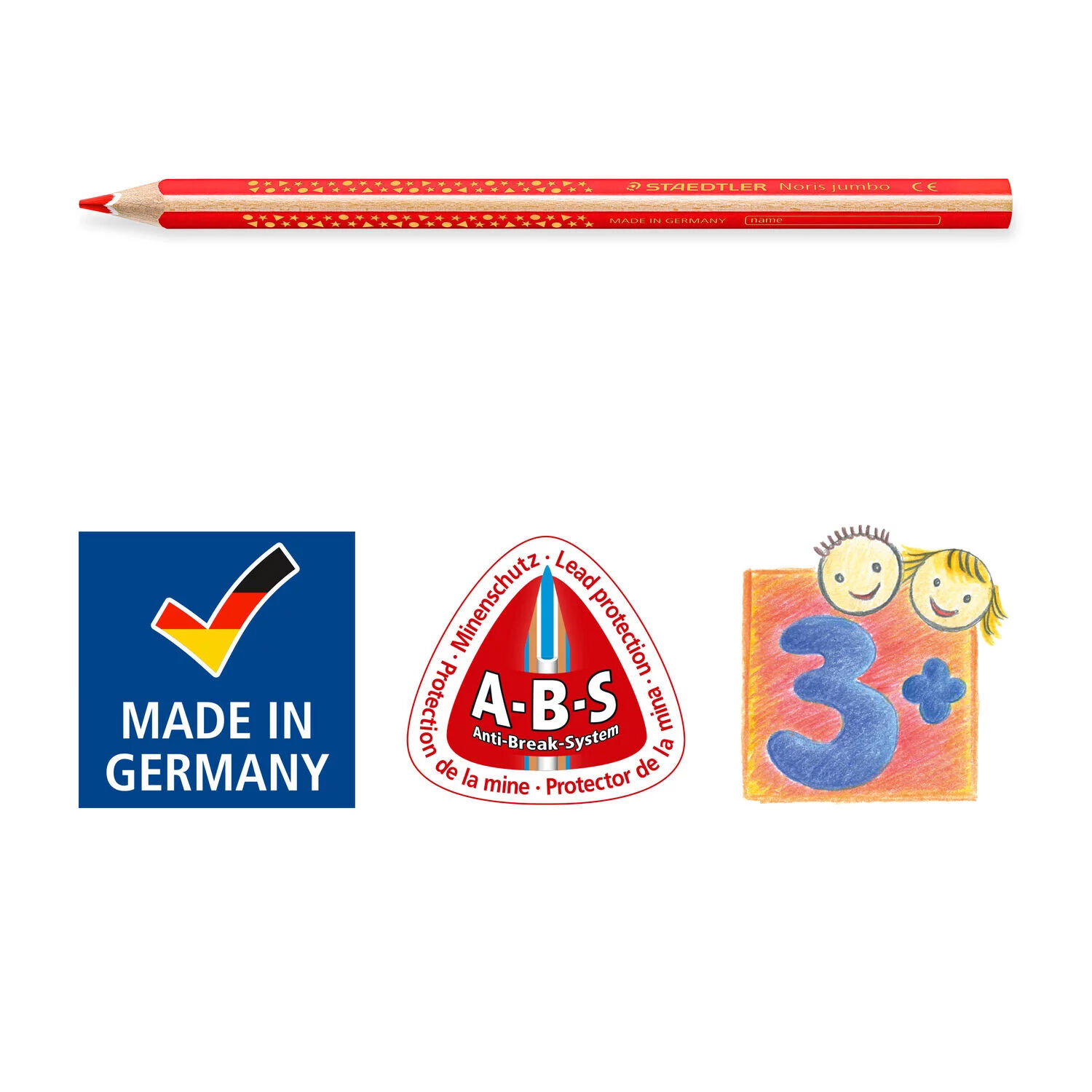 SALE Kartonetui mit 6 Buntstiften Noris Jumbo in sortierten Farben, Mine: 4mm Bild 4