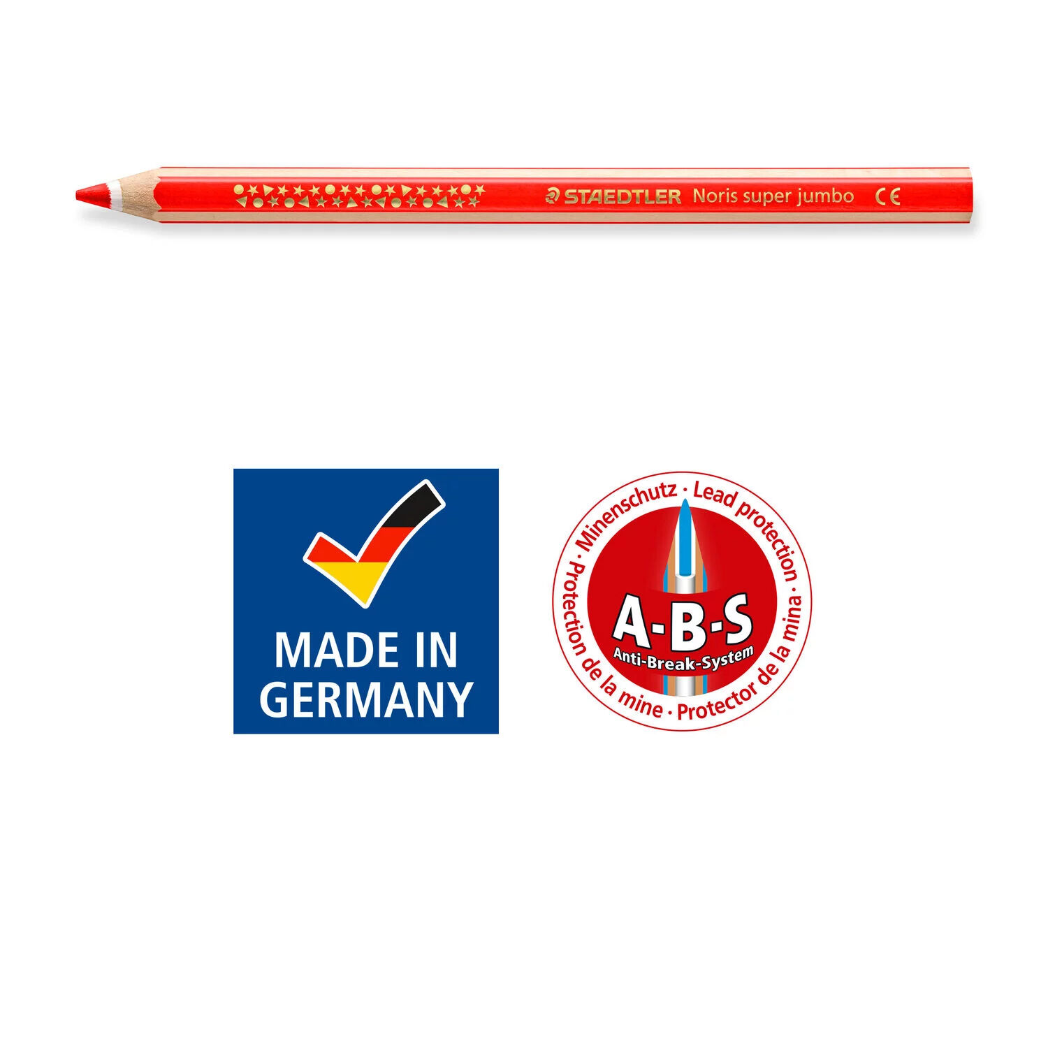 NEU Kartonetui mit 10 Buntstiften Noris Super Jumbo in sortierten Farben, Mine: 6mm Bild 4