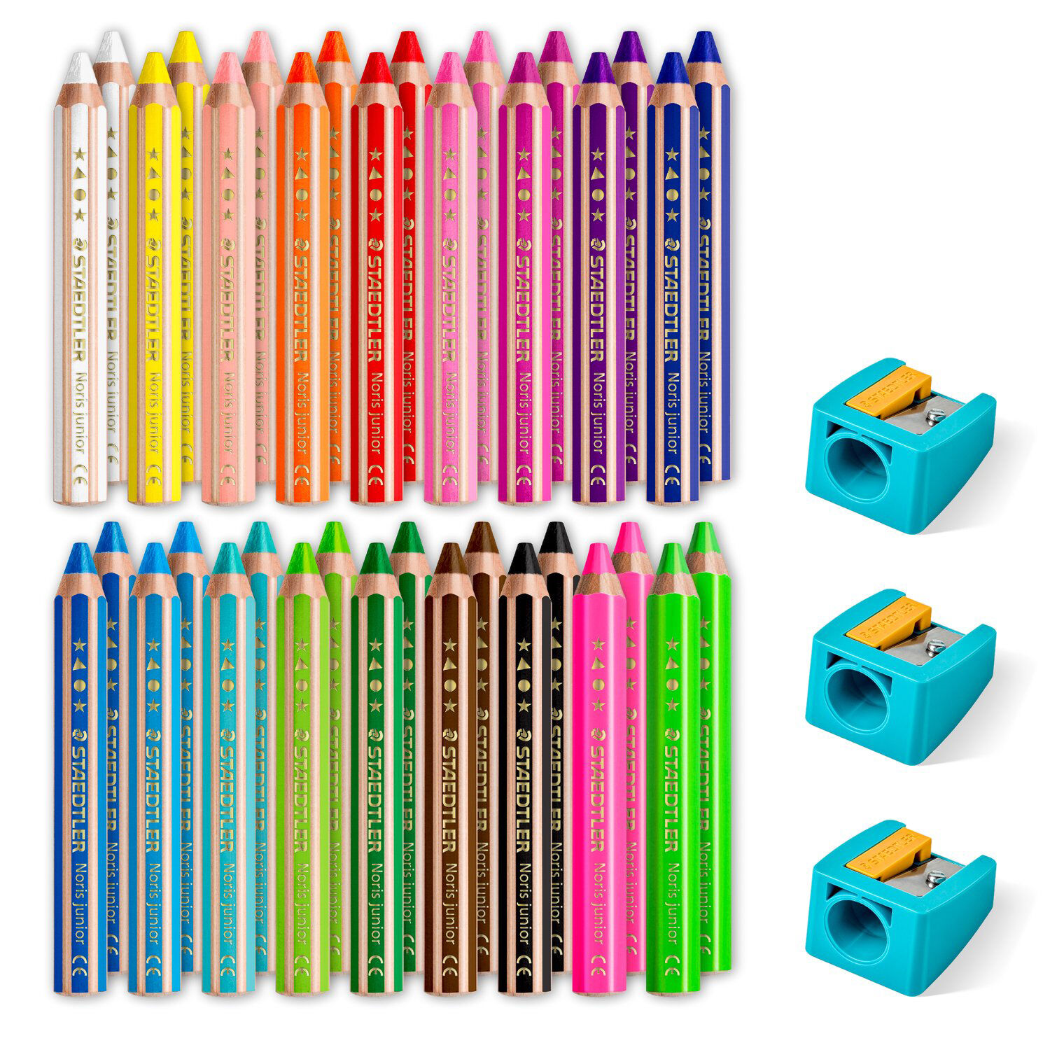 Staedtler Kindermalstift 3in1, Eimer, 36 Stifte + 3 Spitzer Bild 3