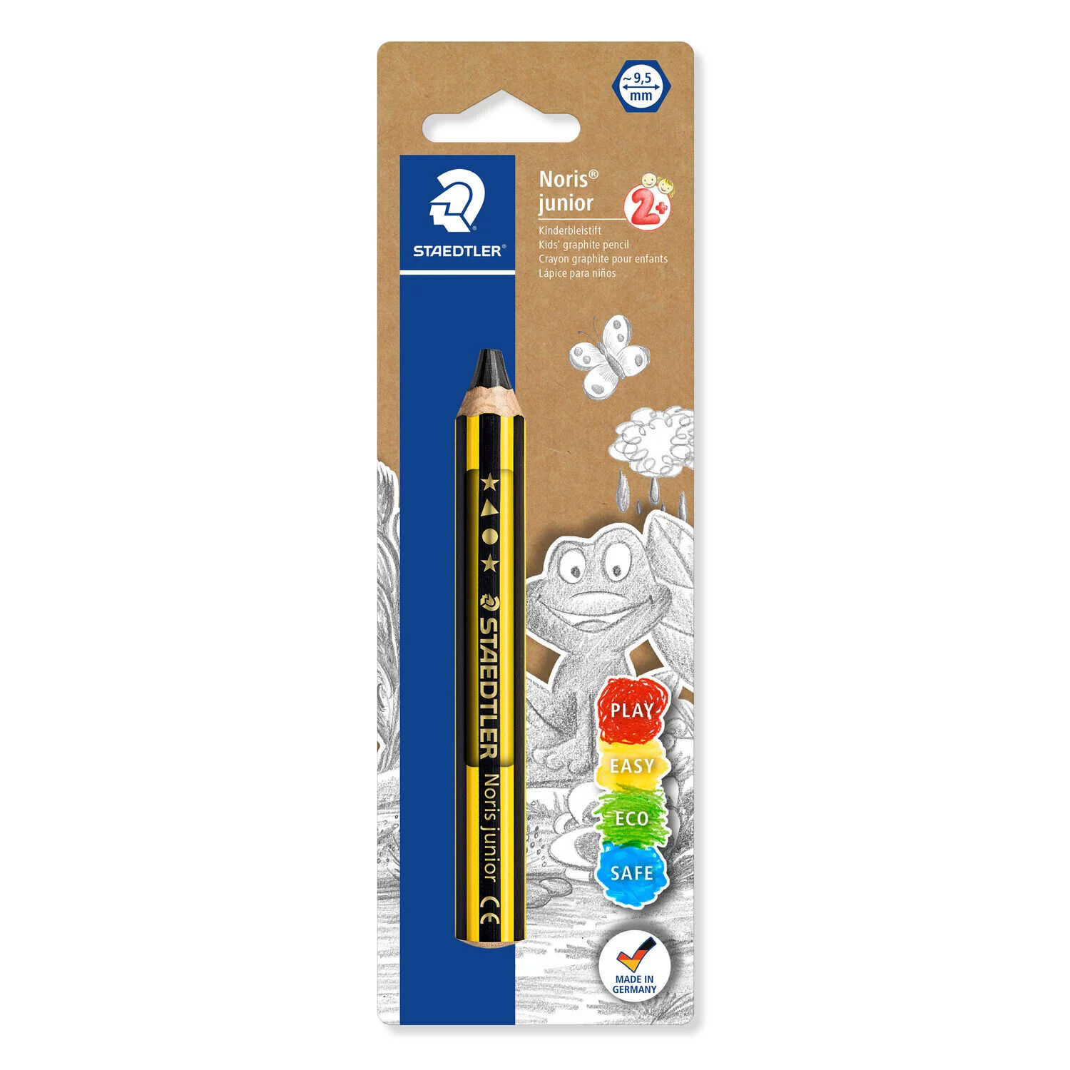 NEU 1 Kinder-Bleistift Noris Junior 141, Hrte: 2B, Mine: 7mm