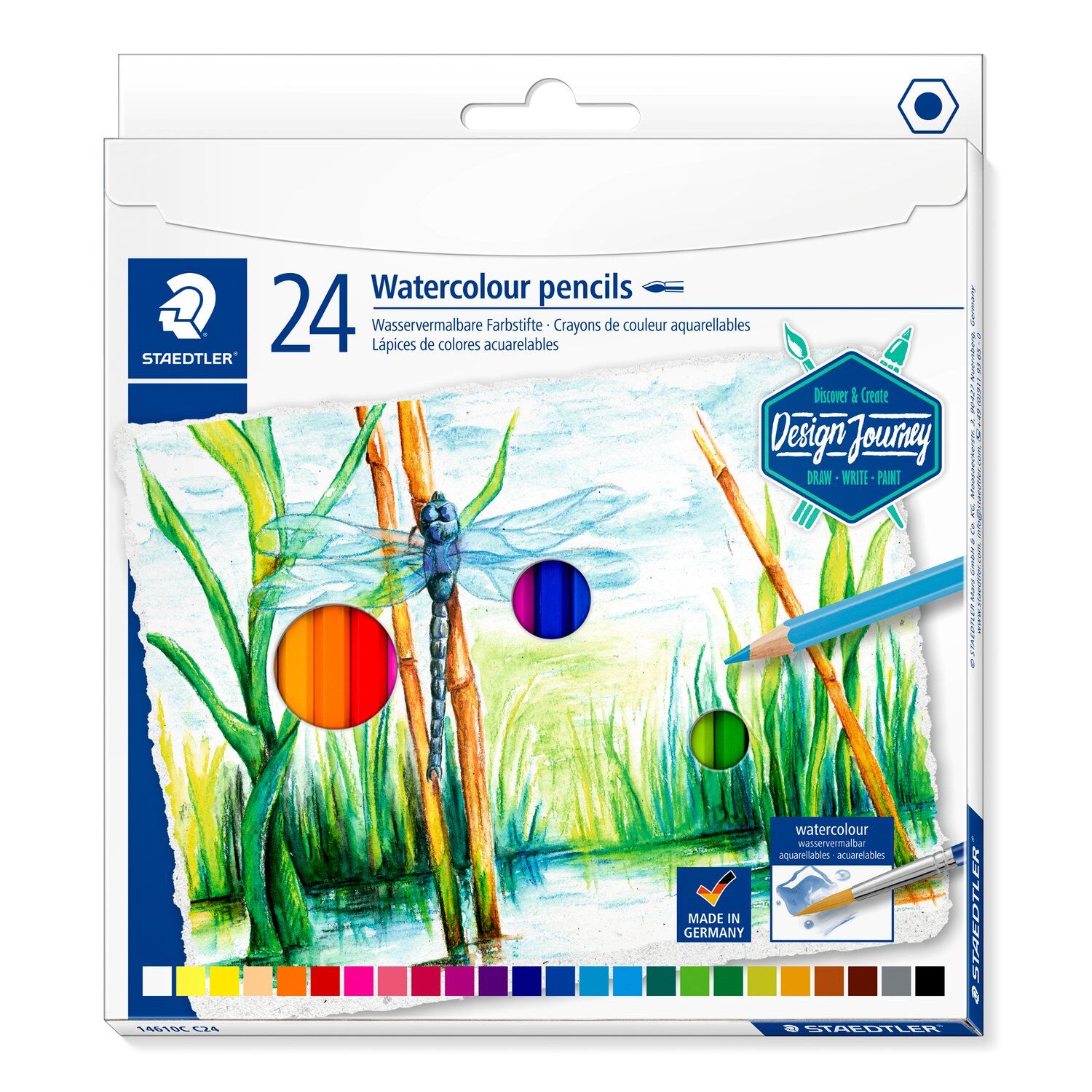 Staedtler Aquarell-Buntstift, Kartonetui mit 24 Stiften
