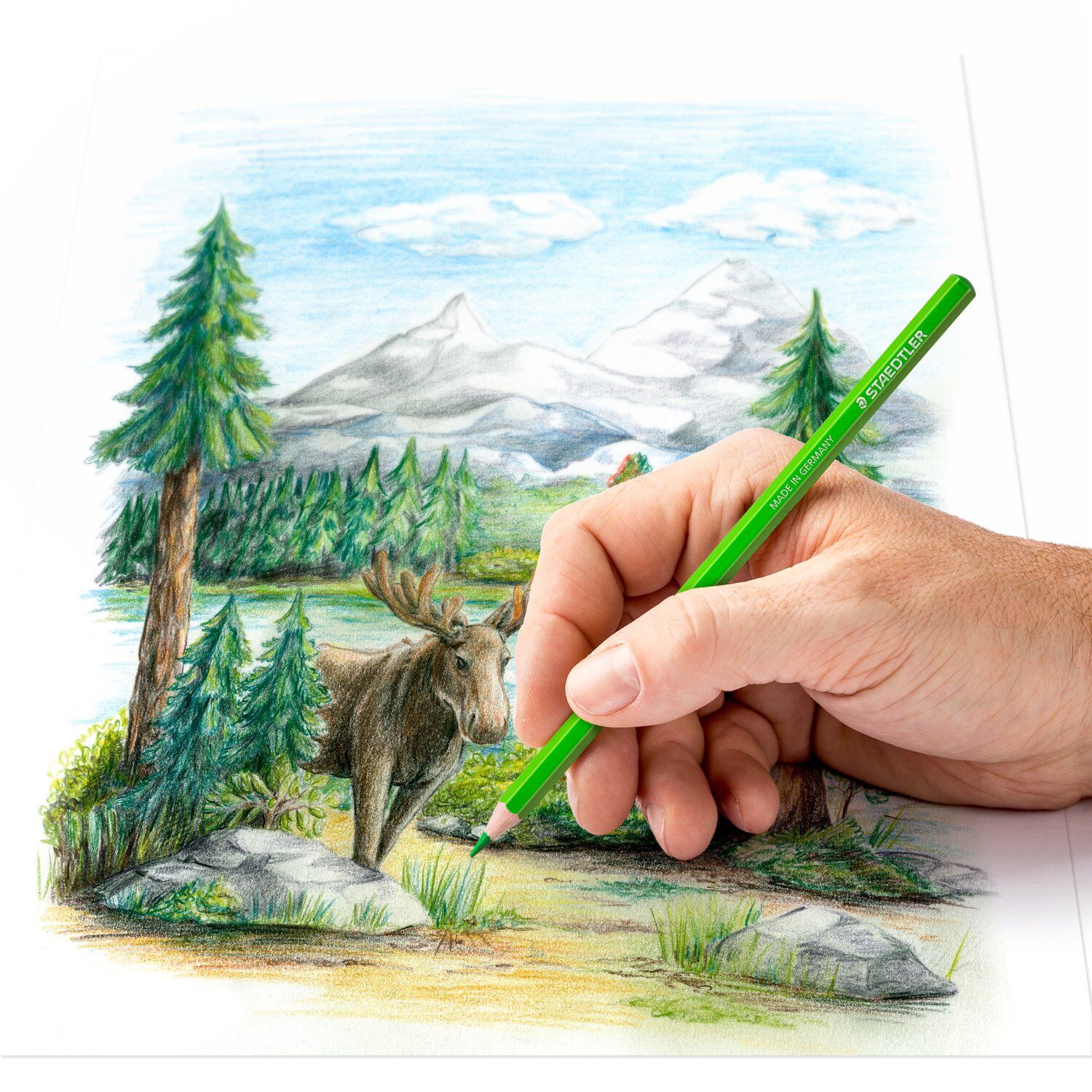 Staedtler Buntstift Sechskant, Mine: 3mm, 1 Stck, Wei Bild 3