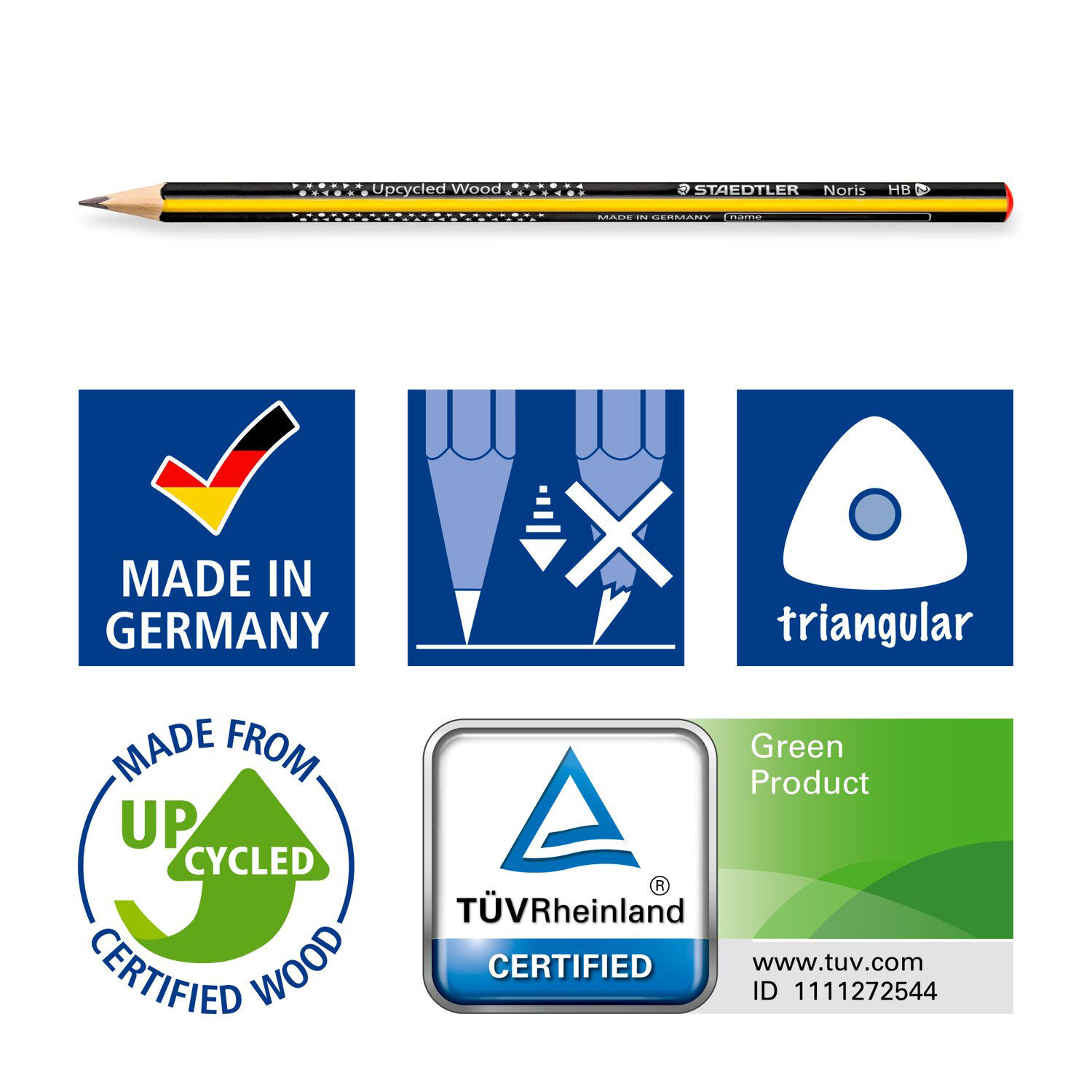 Staedtler Study Set, 3 Bleistifte 183 HB, Radierer & Spitzer Bild 4