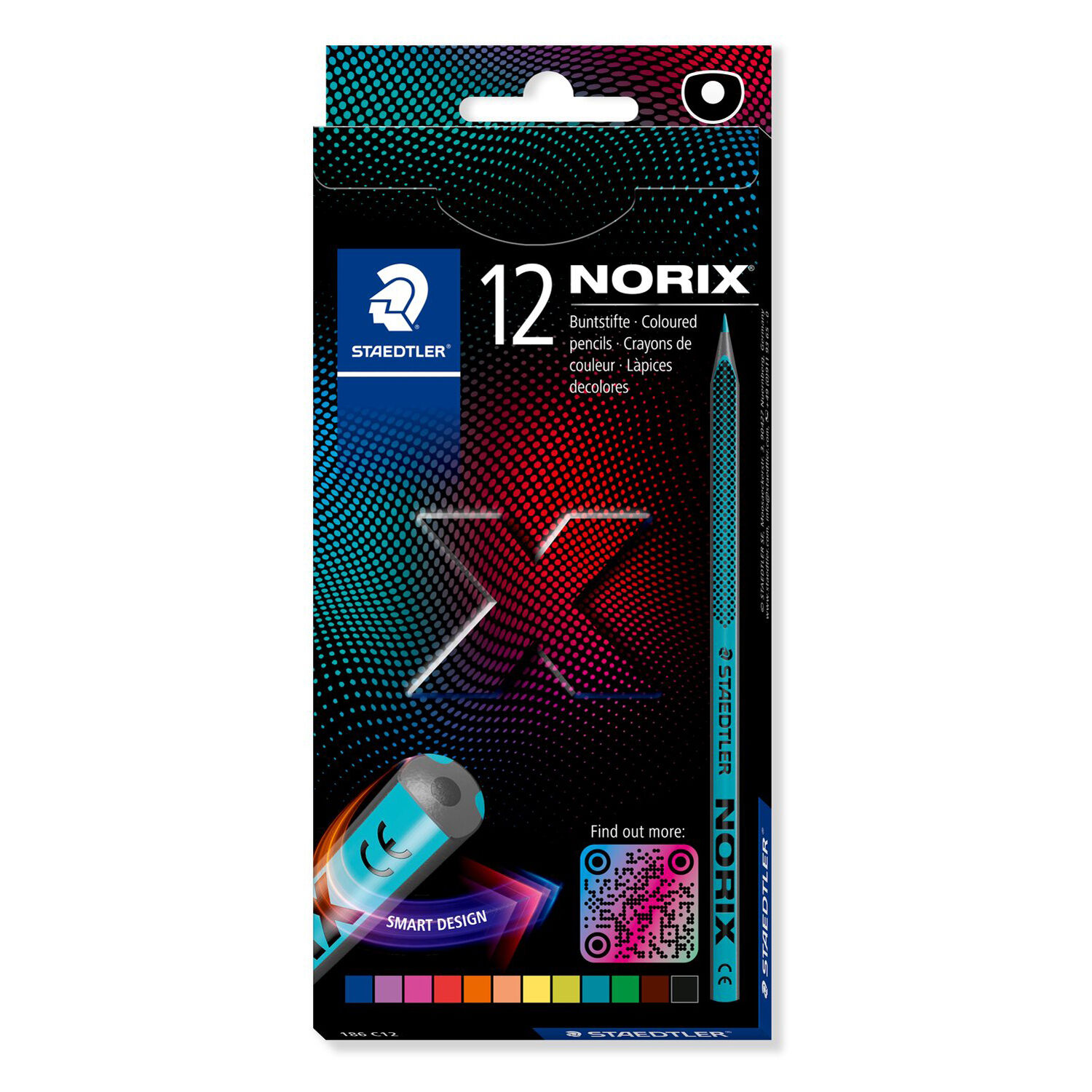 Staedtler Buntstift-Set, NORIX, Kartonetui mit 12 Stiften