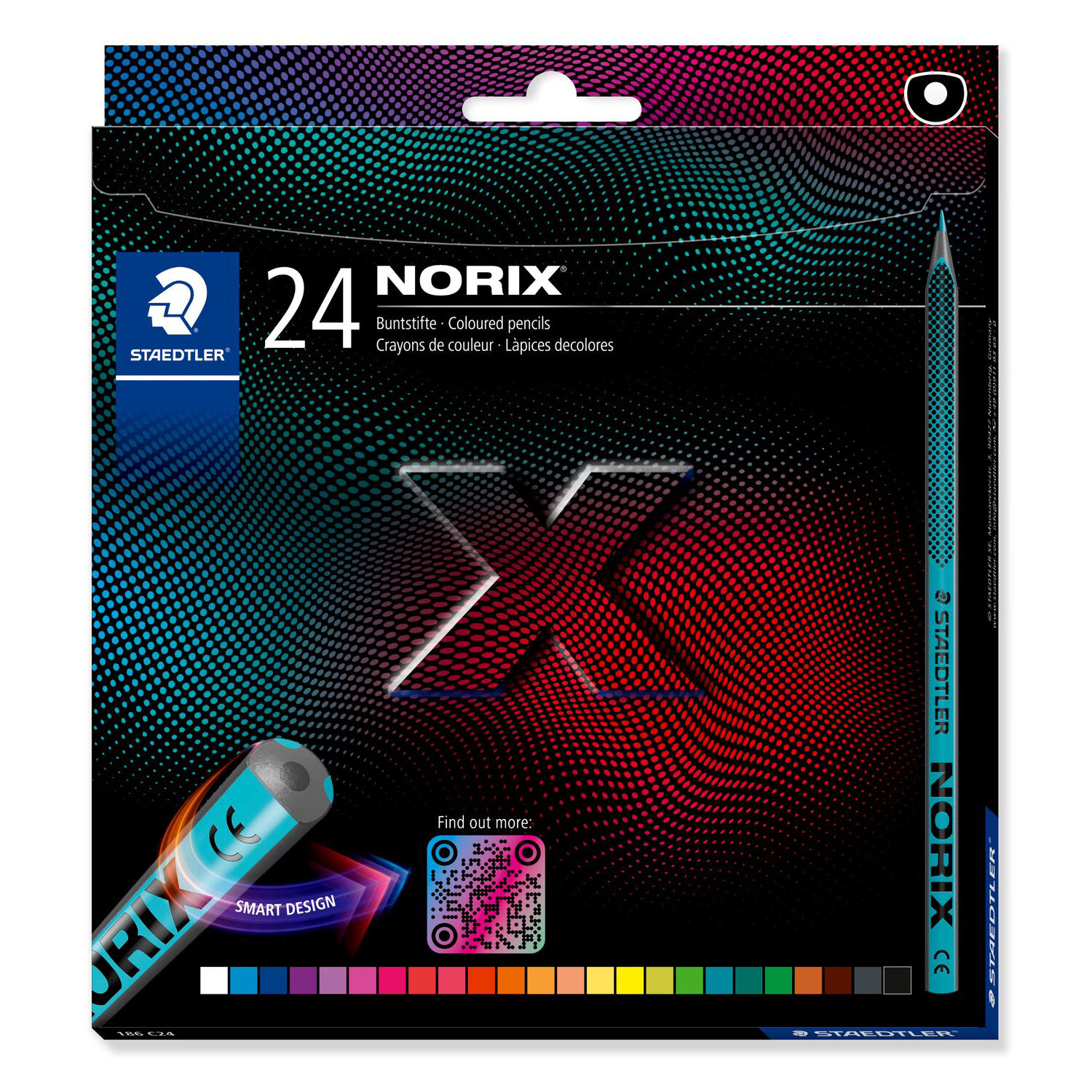 Staedtler Buntstift-Set, NORIX, Kartonetui mit 24 Stiften