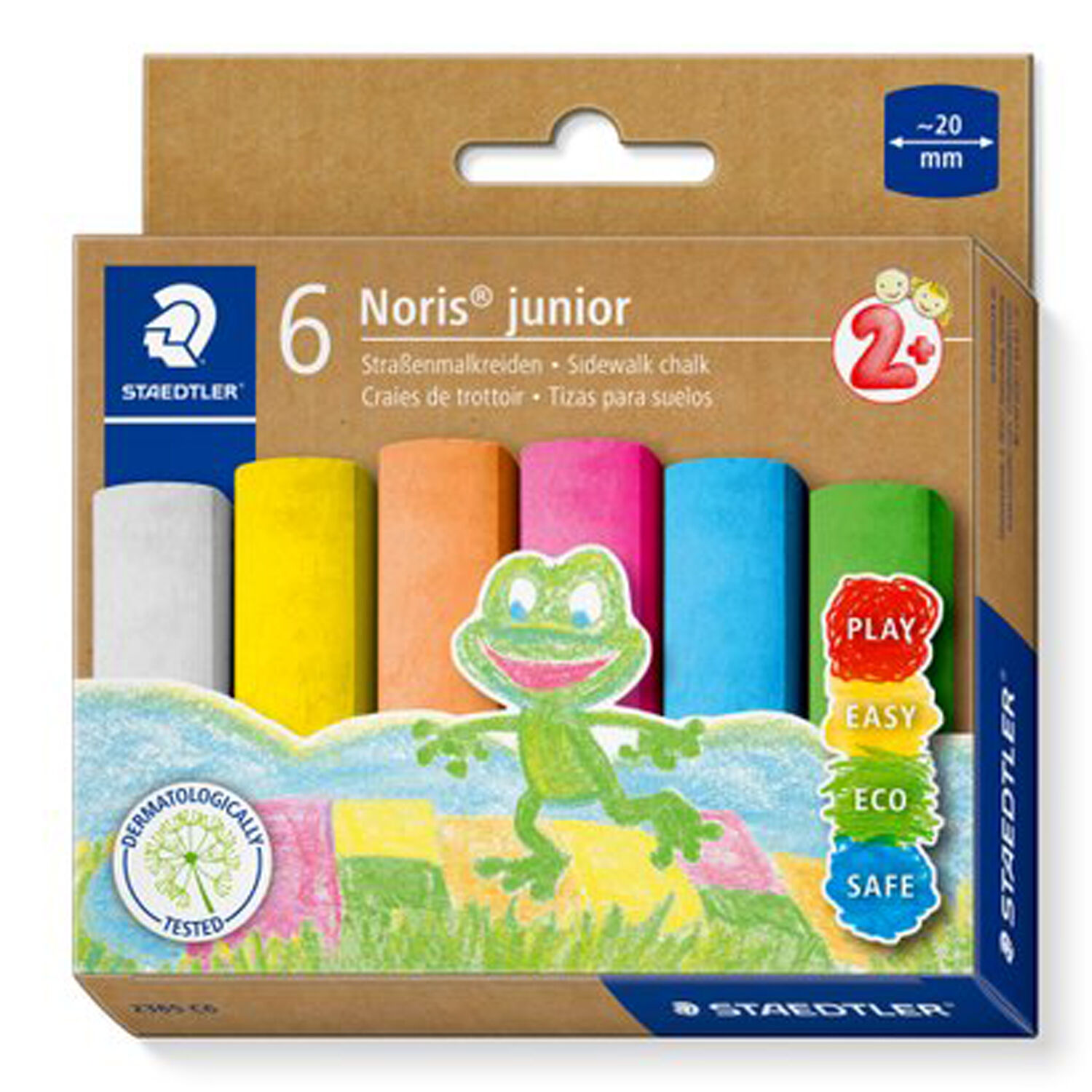Staedtler Straenmalkreide Noris junior, Kartonetui mit 6 Stck