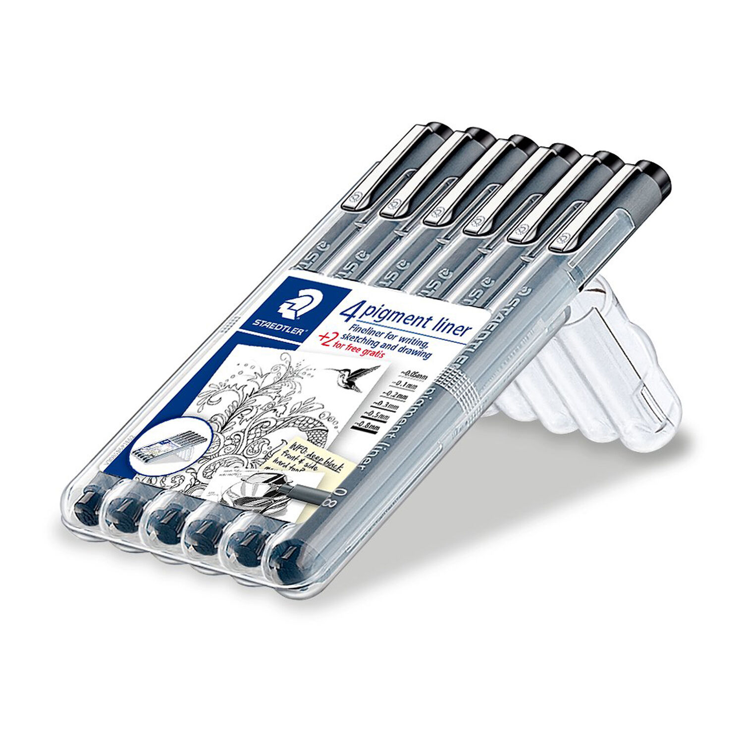 Staedtler Fineliner 308, dokumentenecht, 6 sortierte Linienbreiten