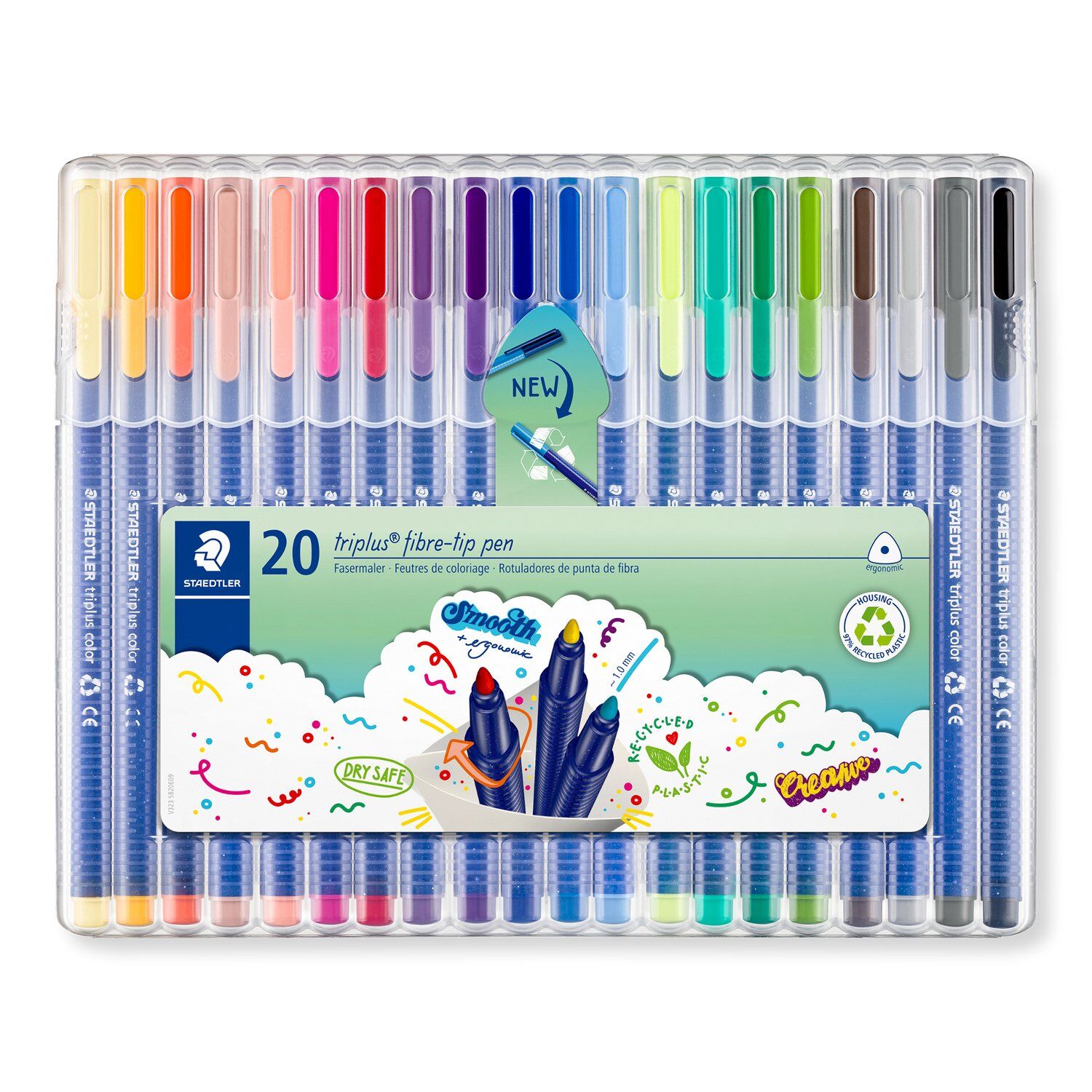 Staedtler Fasermaler triplus color, 20 Stifte sortiert
