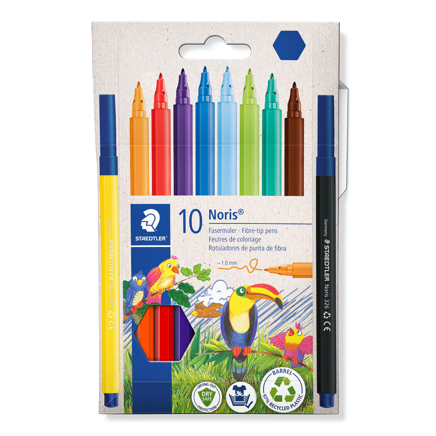 NEU Filzstifte / Fasermaler, Noris Kinderstift, 10 Stck sortiert