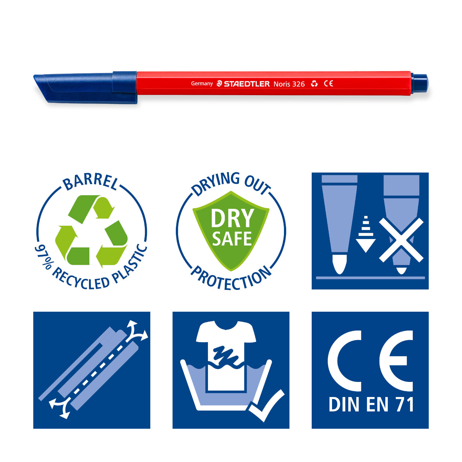 NEU Filzstifte / Fasermaler, Noris Kinderstift, 100 Stck sortiert, Gropackung Bild 3