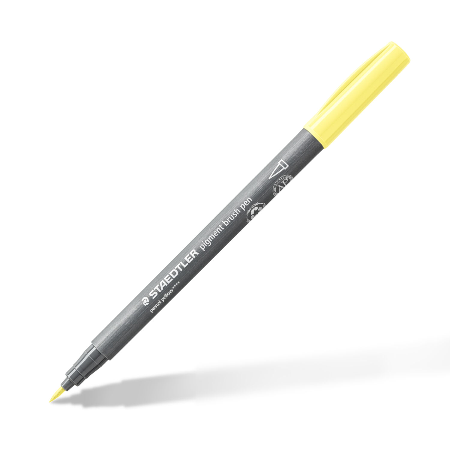NEU Staedtler Pigment Brush Pen, pastellgelb