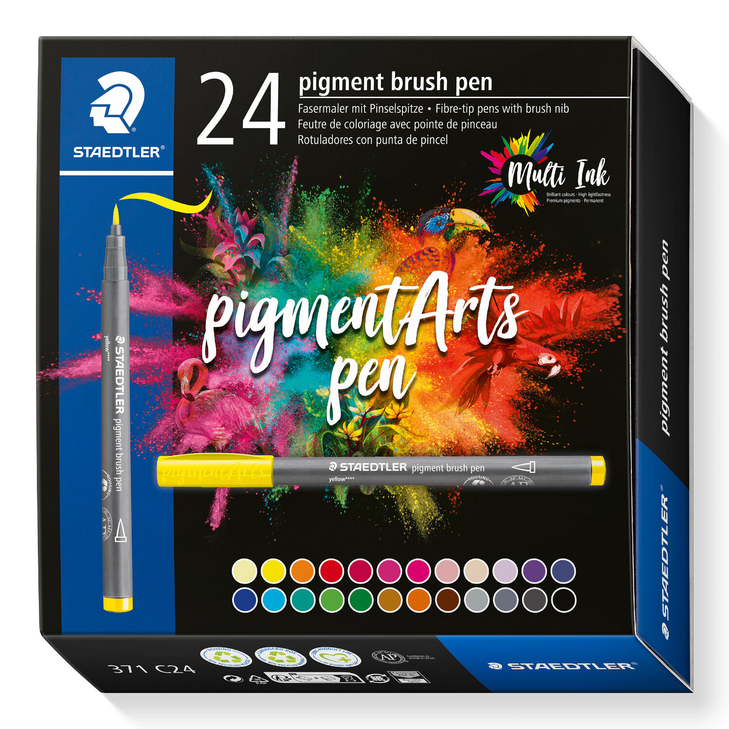 NEU Staedtler Pigment Brush Pen Set, 24 Stifte