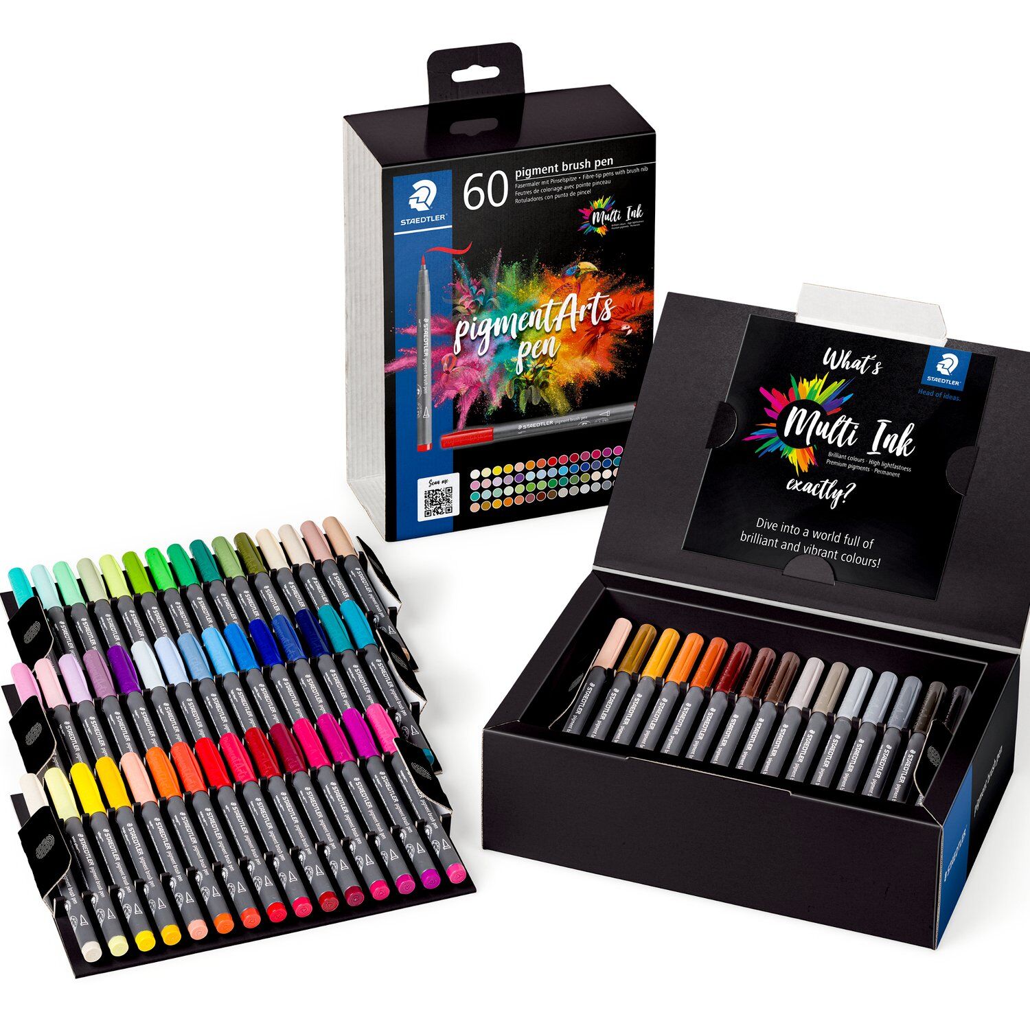 Staedtler Pigment Arts Brush Pen Set, 60 Farben Bild 2