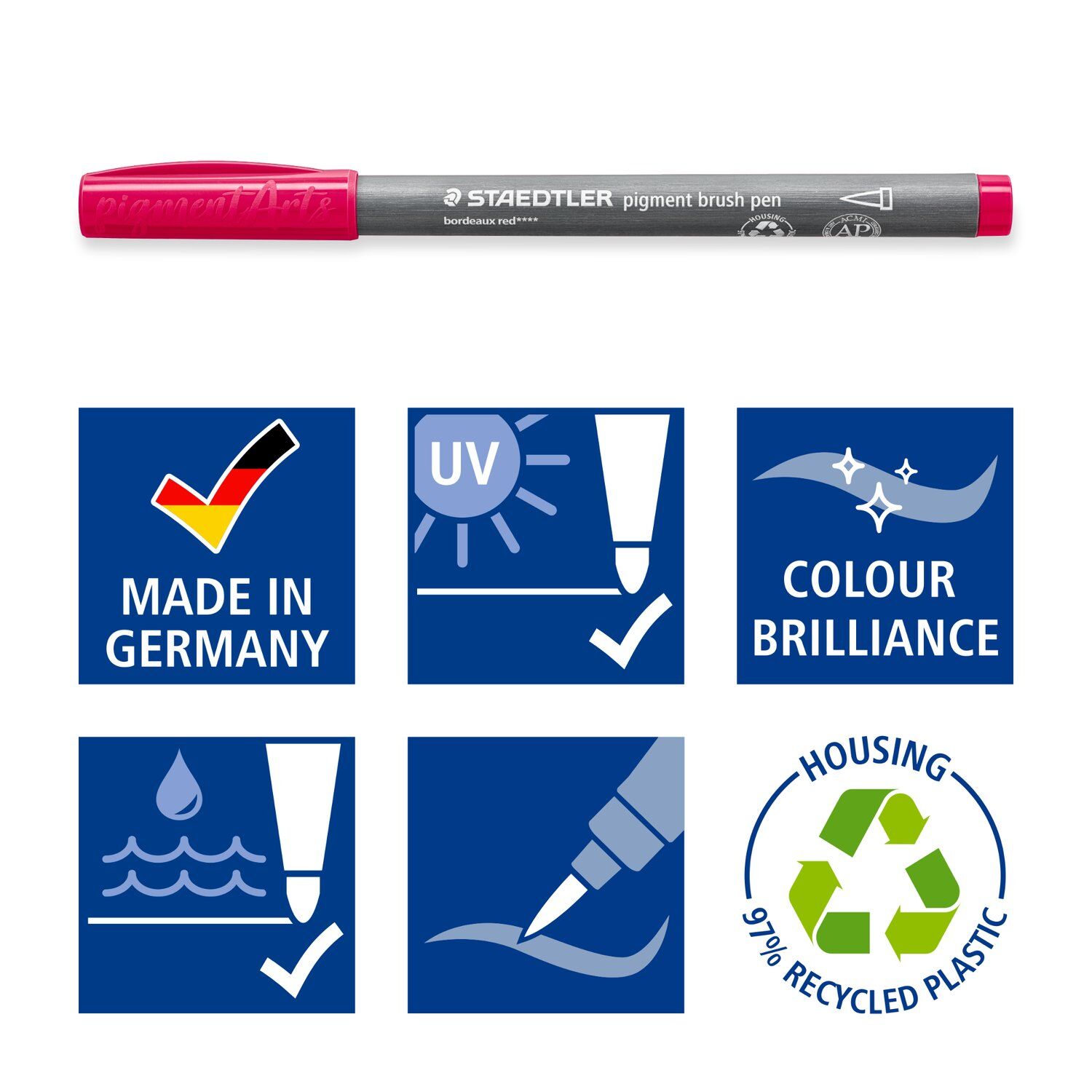Staedtler Pigment Arts Brush Pen Set, 24 Farben Bild 4
