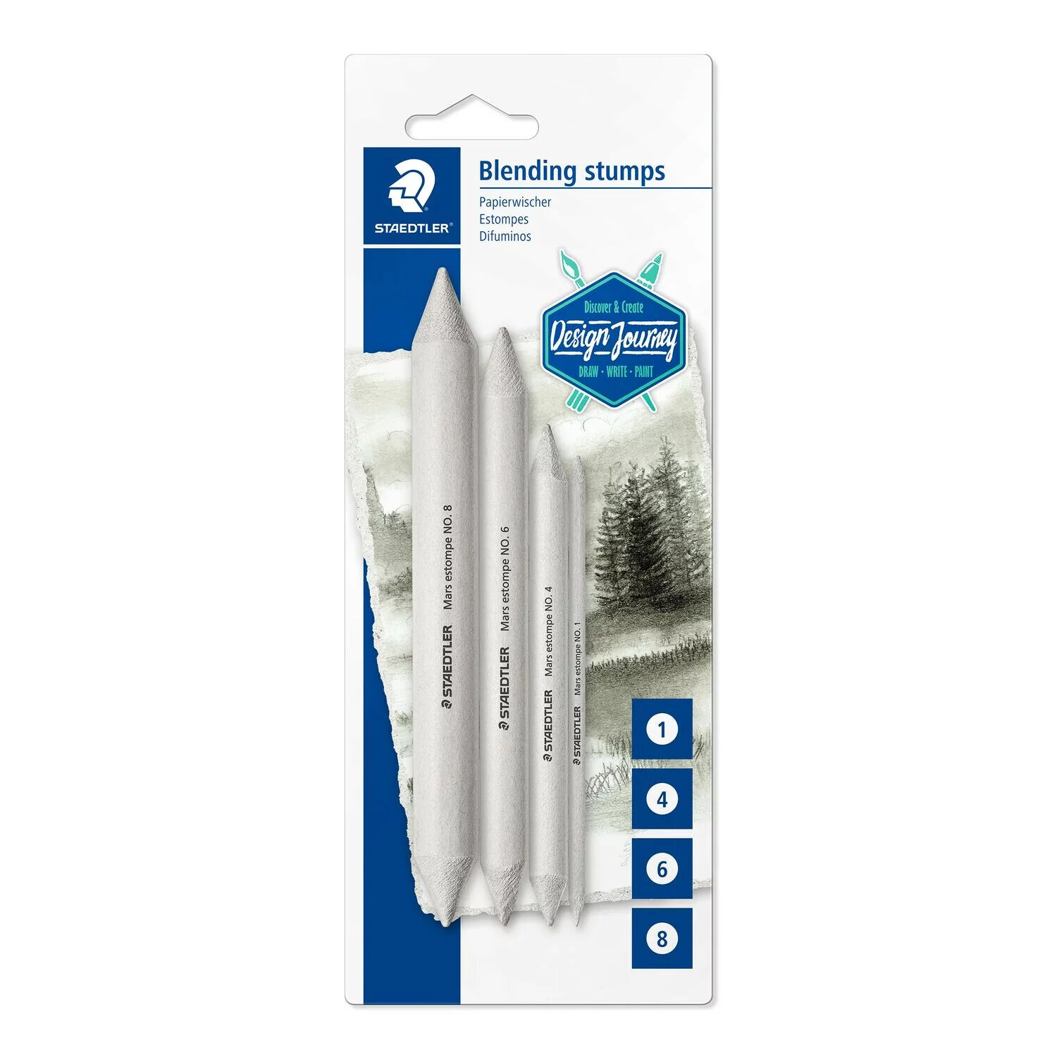 NEU Staedtler Set mit Papierwischern in Gre 1, 4, 6, 8