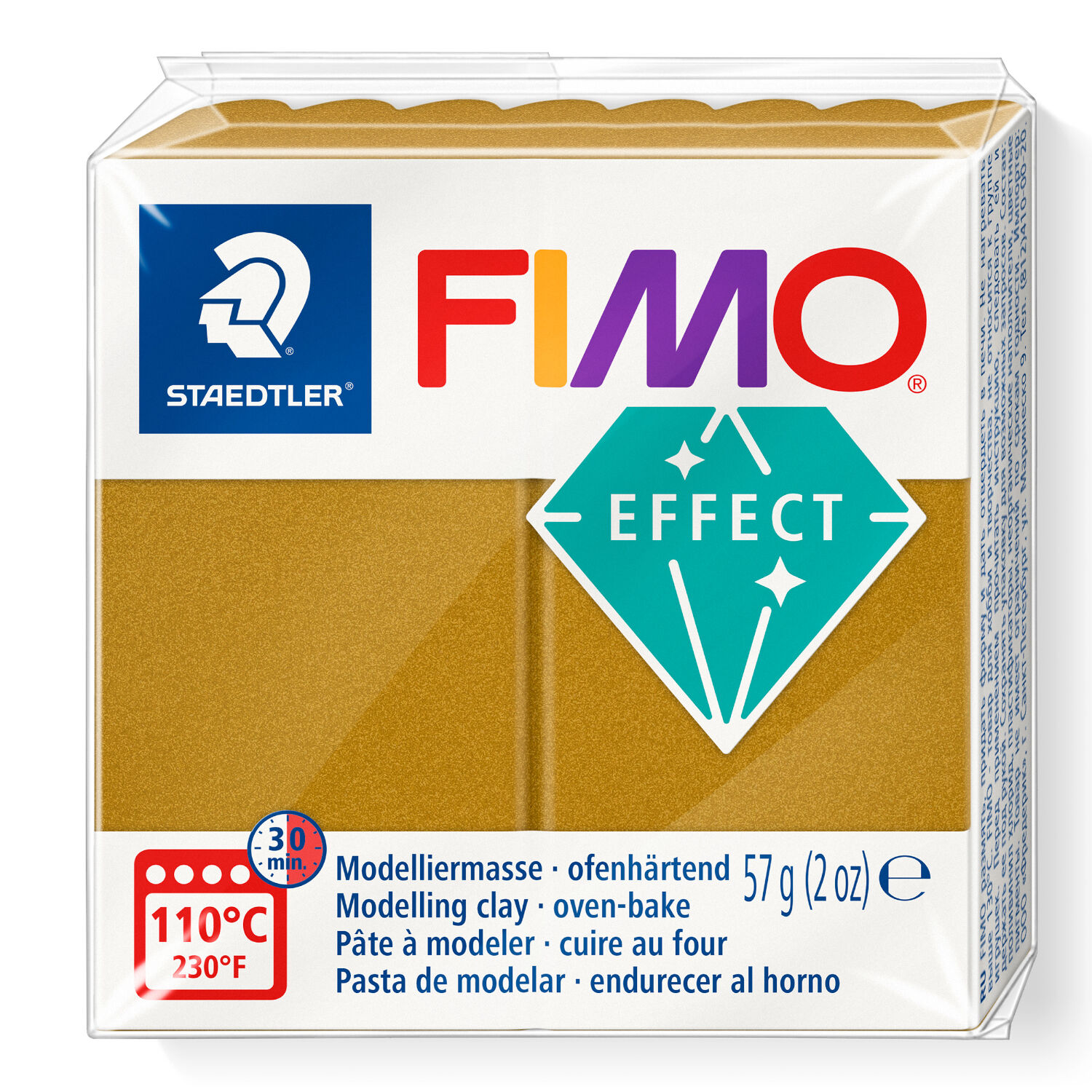 NEU Fimo Effect 57g, Gold-Metallic