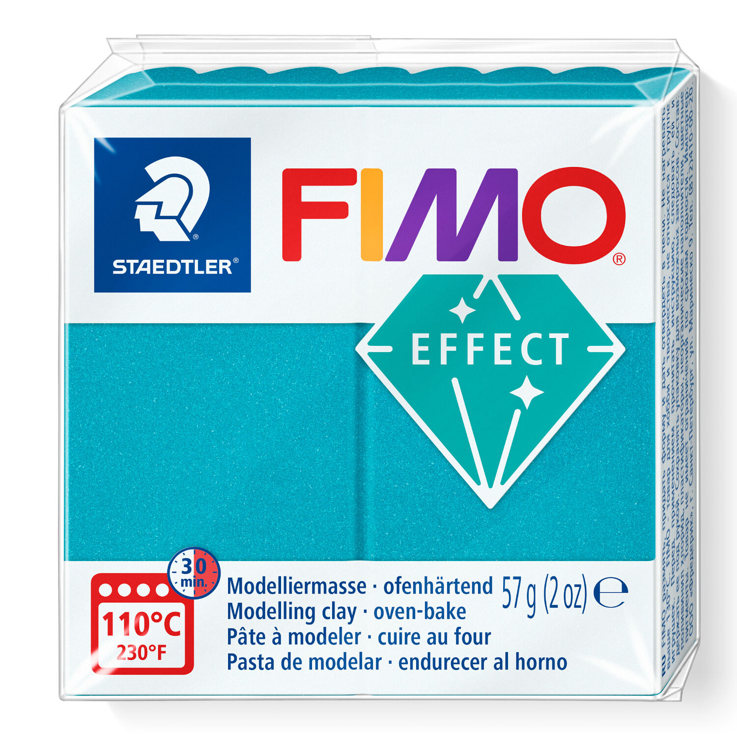 NEU Fimo Effect 57g, Metallic Trkis