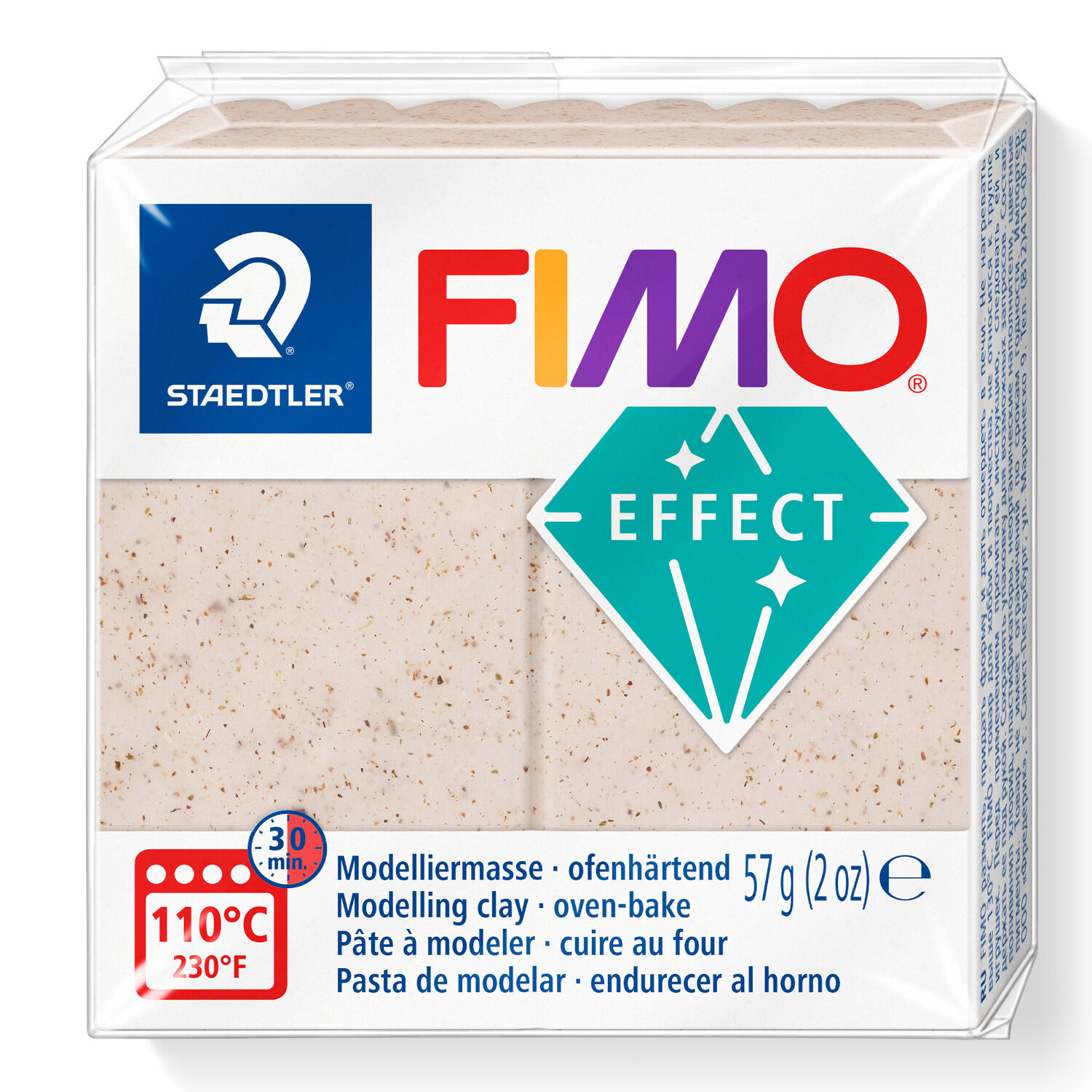 NEU Fimo Effect 57g, Botanical Hagebutte Braun