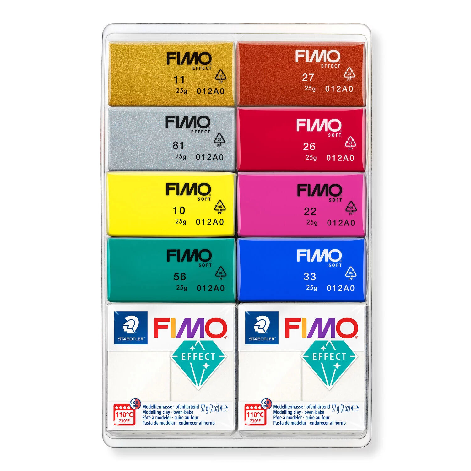 NEU Staedtler Fimo Effect Set Mixing Pearls, 8 Halbblcke, 2 Ganze Bild 2