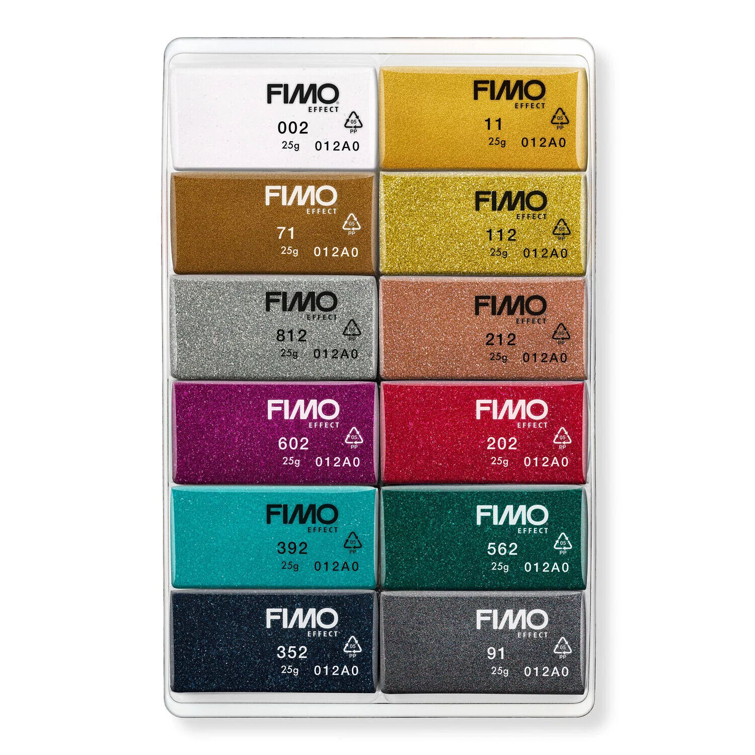 NEU Staedtler Fimo Effect Set Sparkle, 12 Halbblcke Bild 2