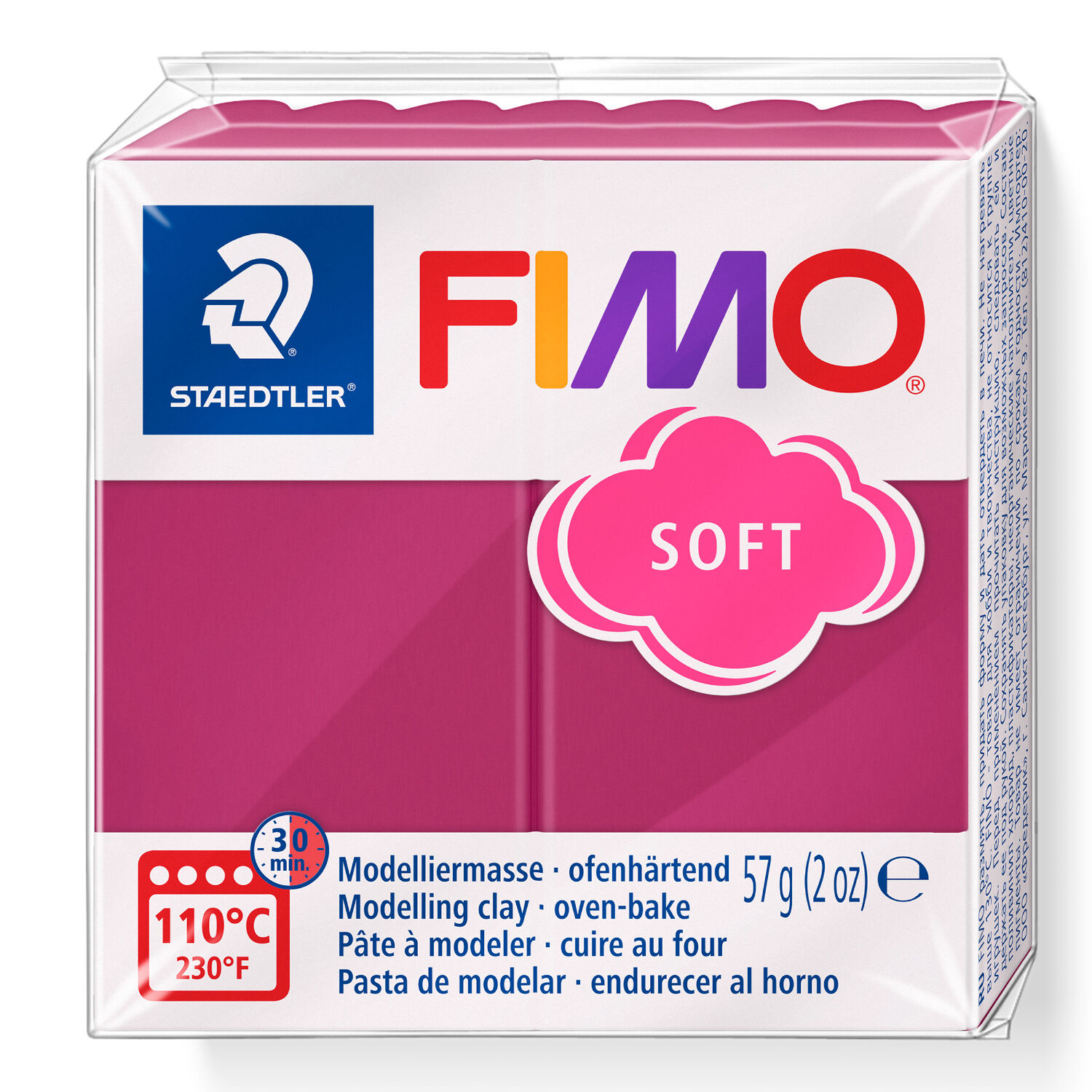 NEU Fimo Soft Basisfarbe 57g, Frozen Berry