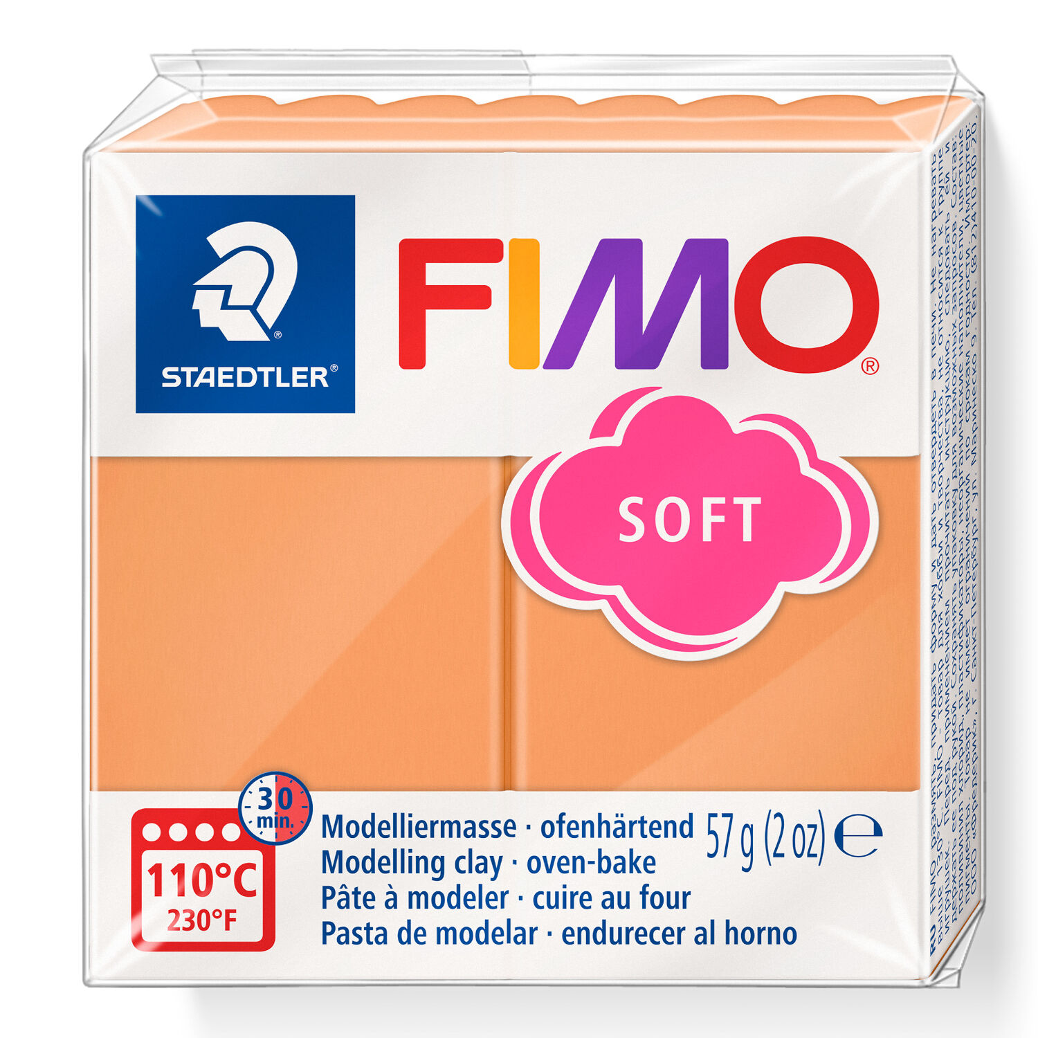 NEU Fimo Soft Basisfarbe 57g, Papaya Sorbet