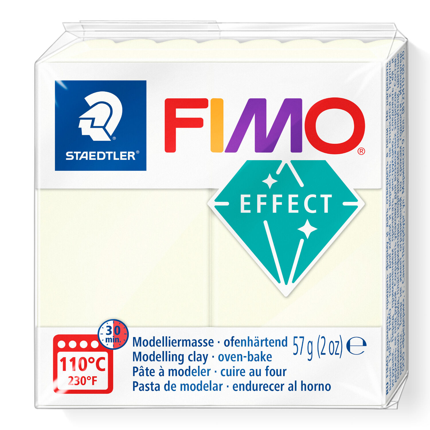 NEU Fimo Effect 57g, Nachtleuchtend