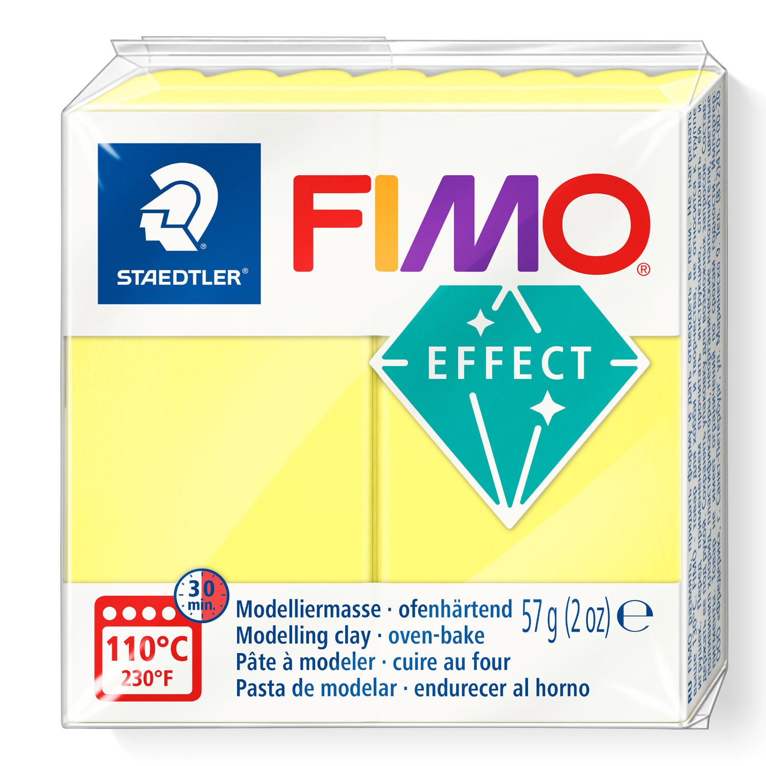 SALE Fimo Effect 57g, Transparent Gelb