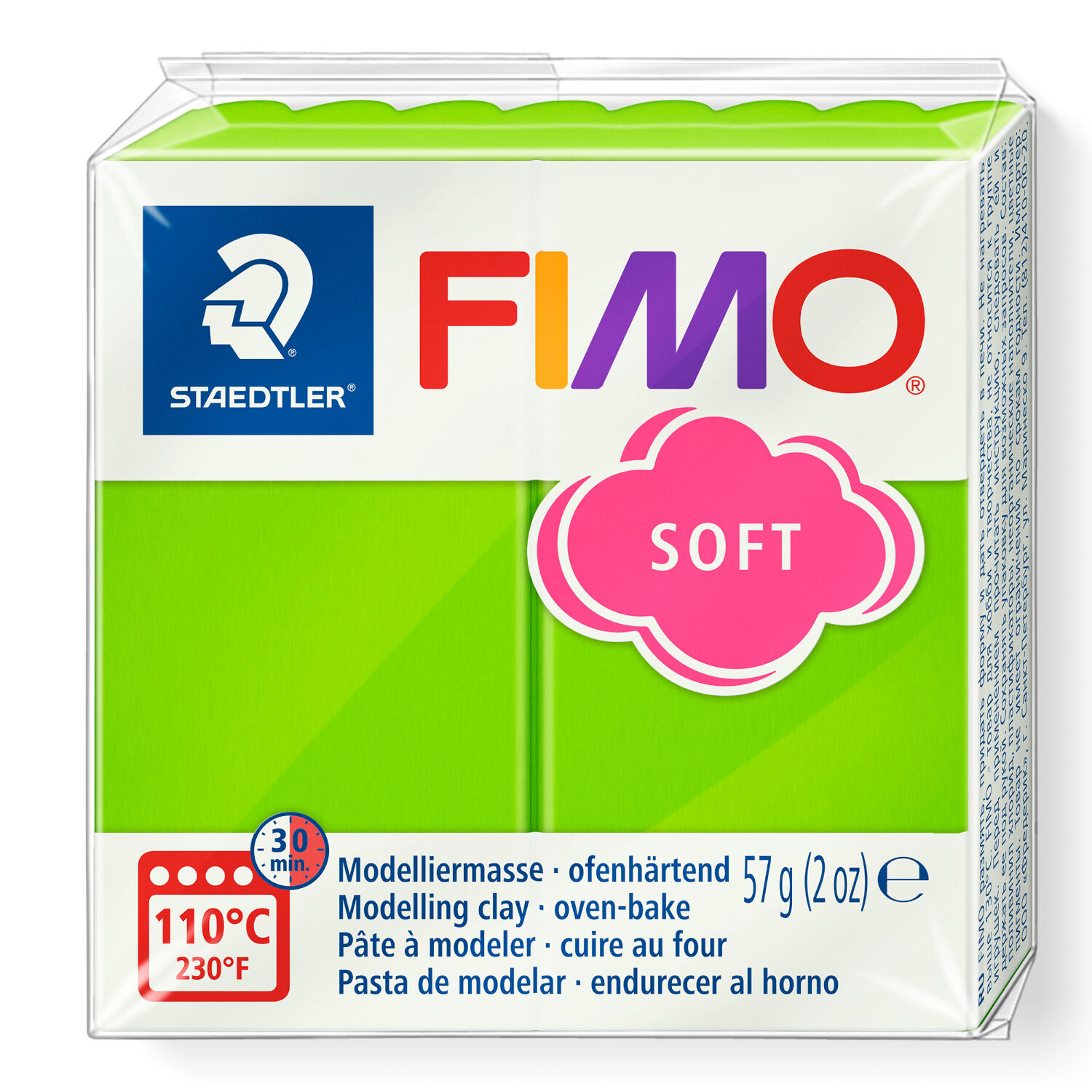 Fimo Soft Basisfarben 57g, Apfelgrün