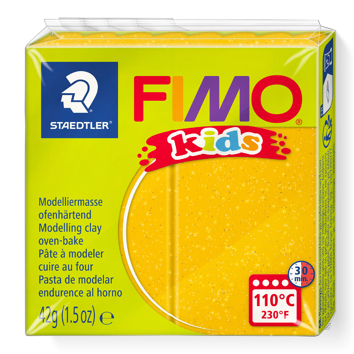 Fimo kids 42g, Glitter Gold