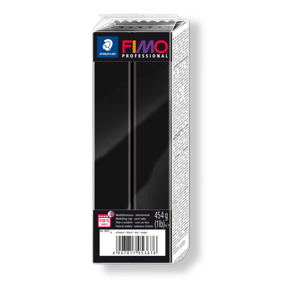 Fimo Professional Groblock, 454g, Schwarz