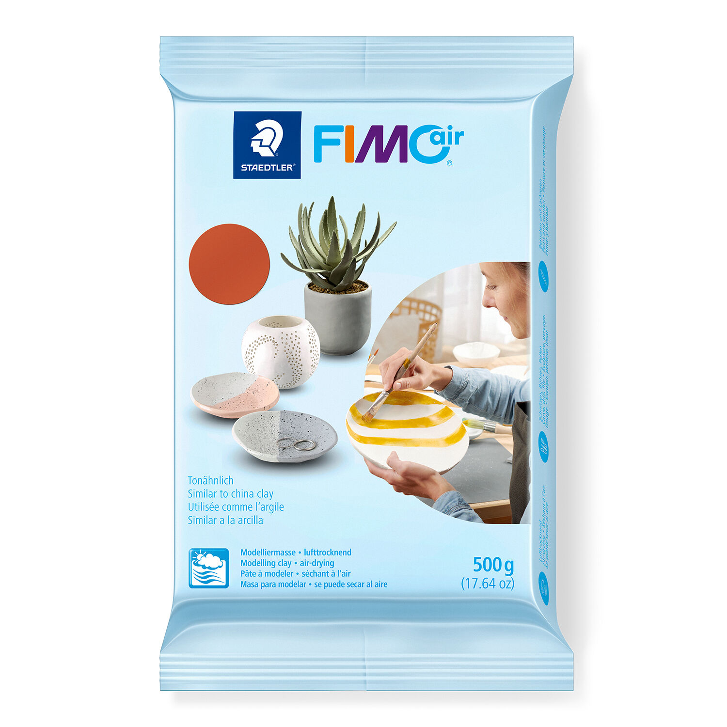 FimoAir basic Modelliermasse 500g, terrakotta