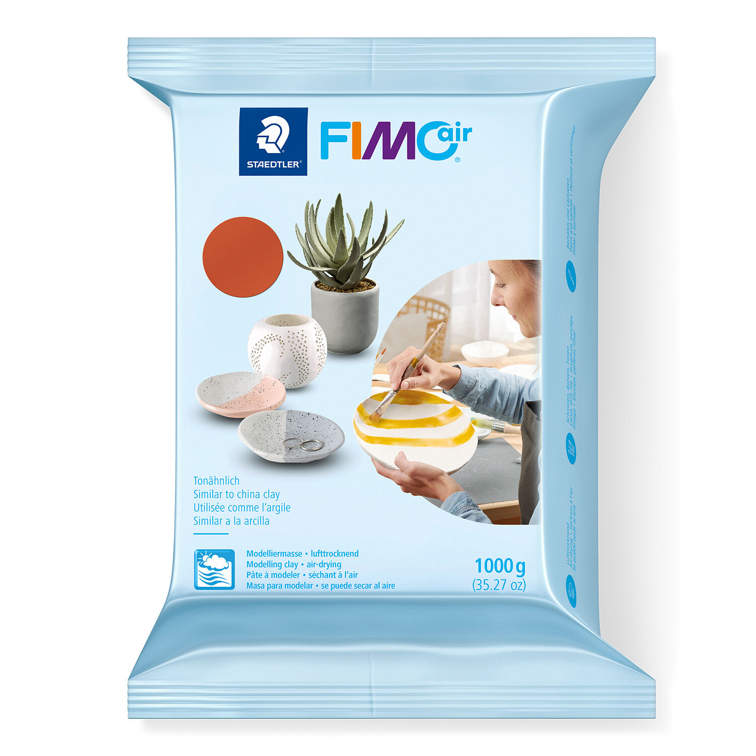 FimoAir basic Modelliermasse 1000g, terrakotta